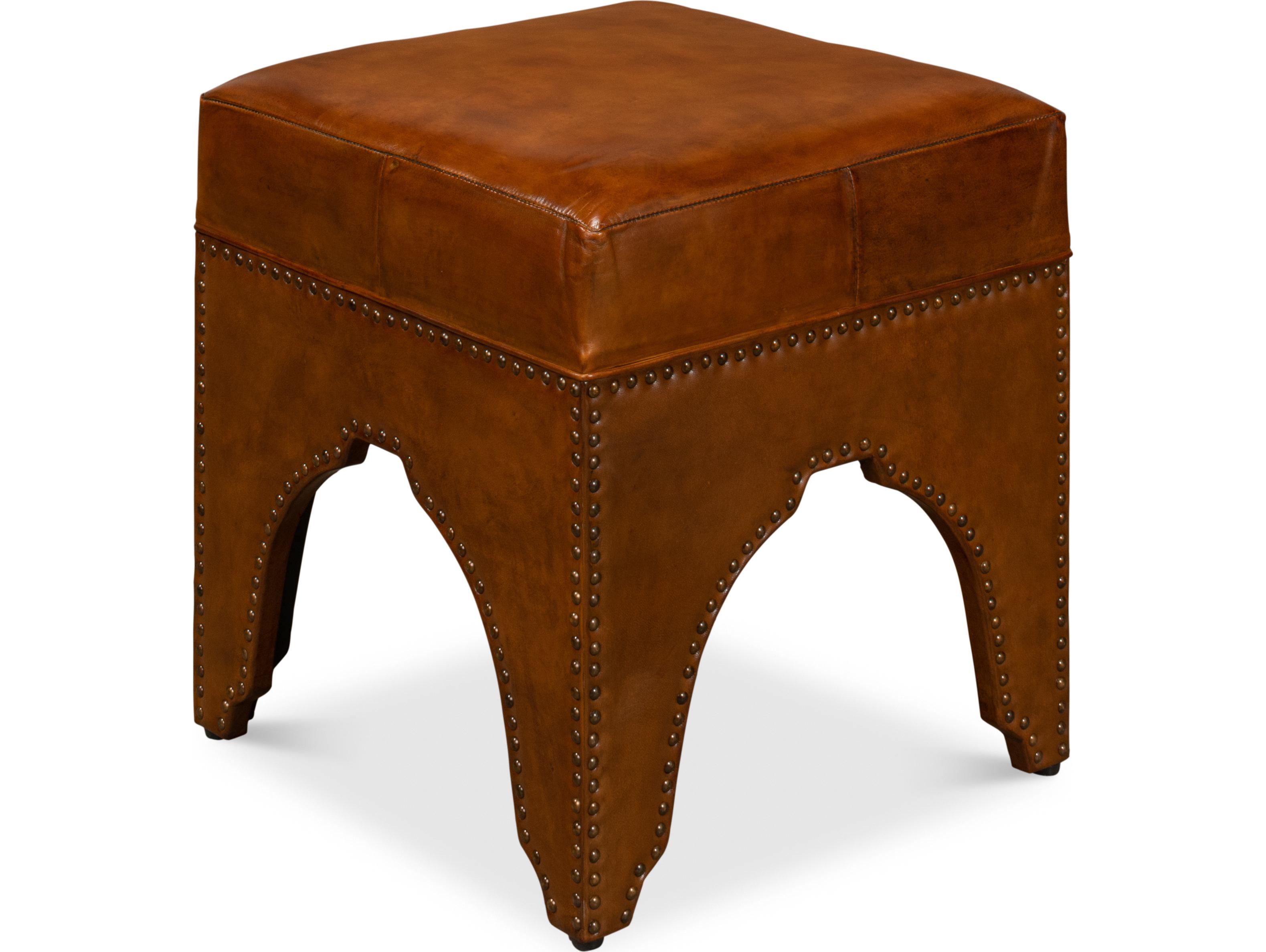 Sarreid Ltd Giuseppe Footstool Light Brown