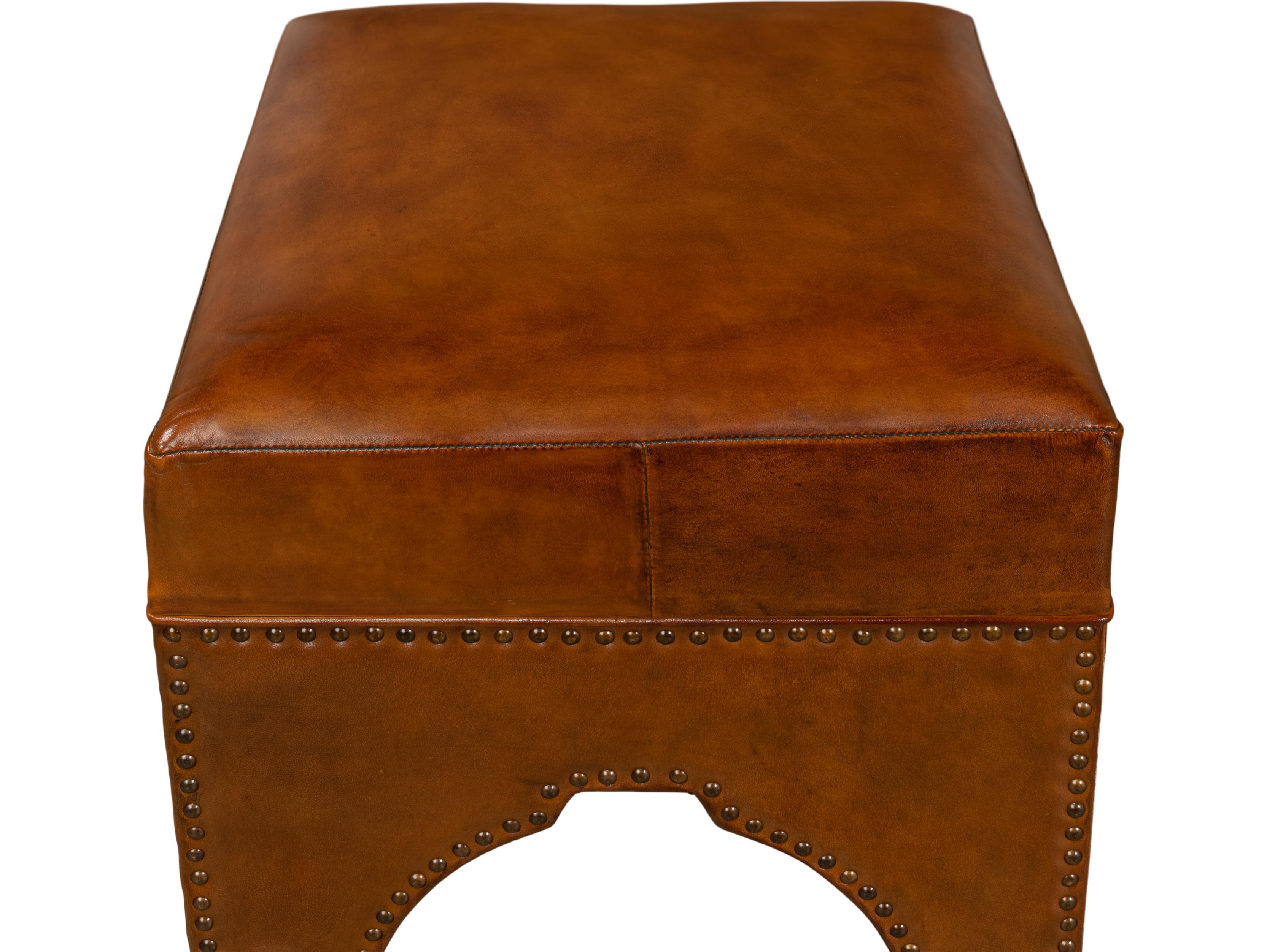 Sarreid Ltd Giuseppe Footstool Light Brown