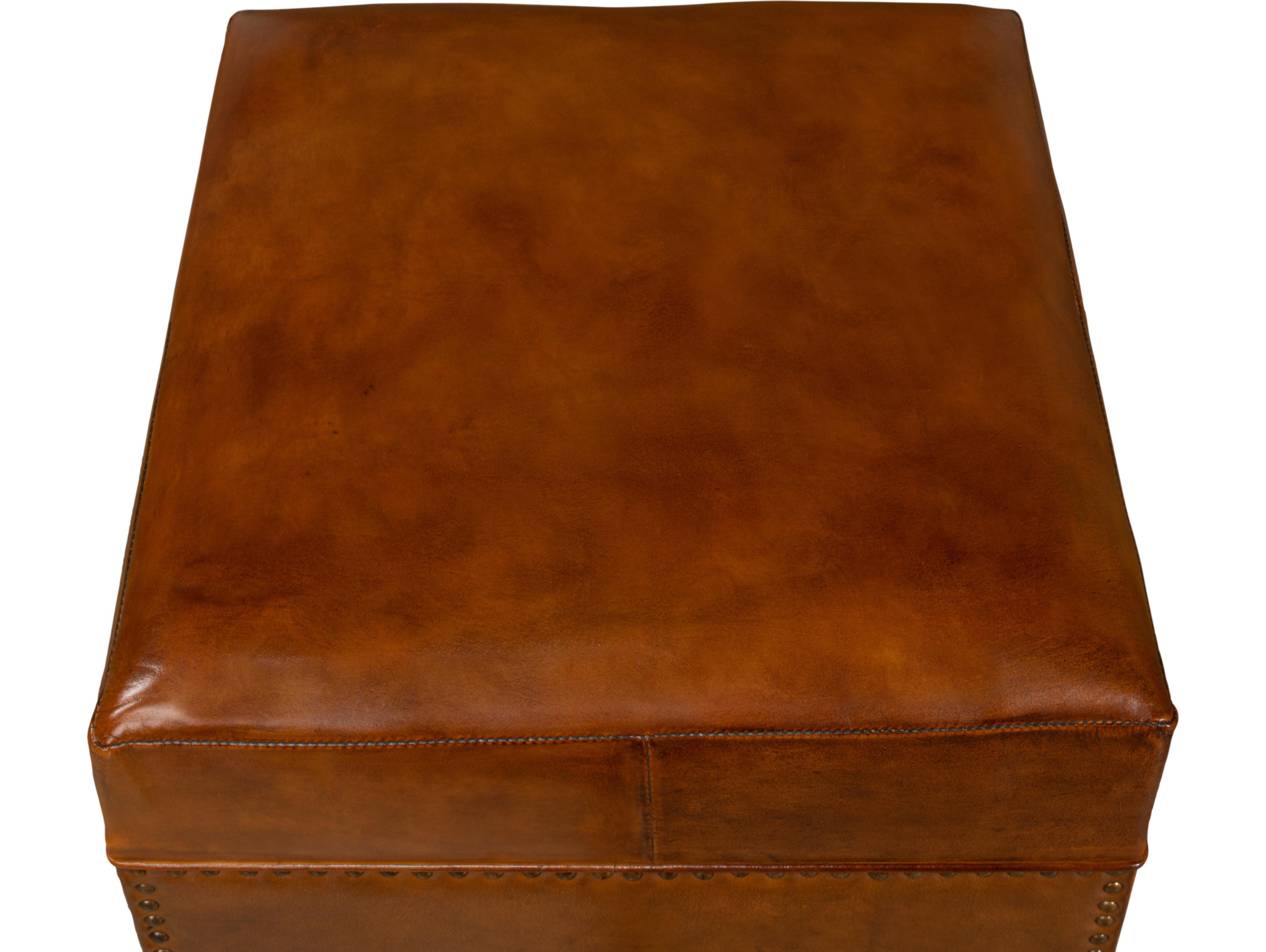 Sarreid Ltd Giuseppe Footstool Light Brown