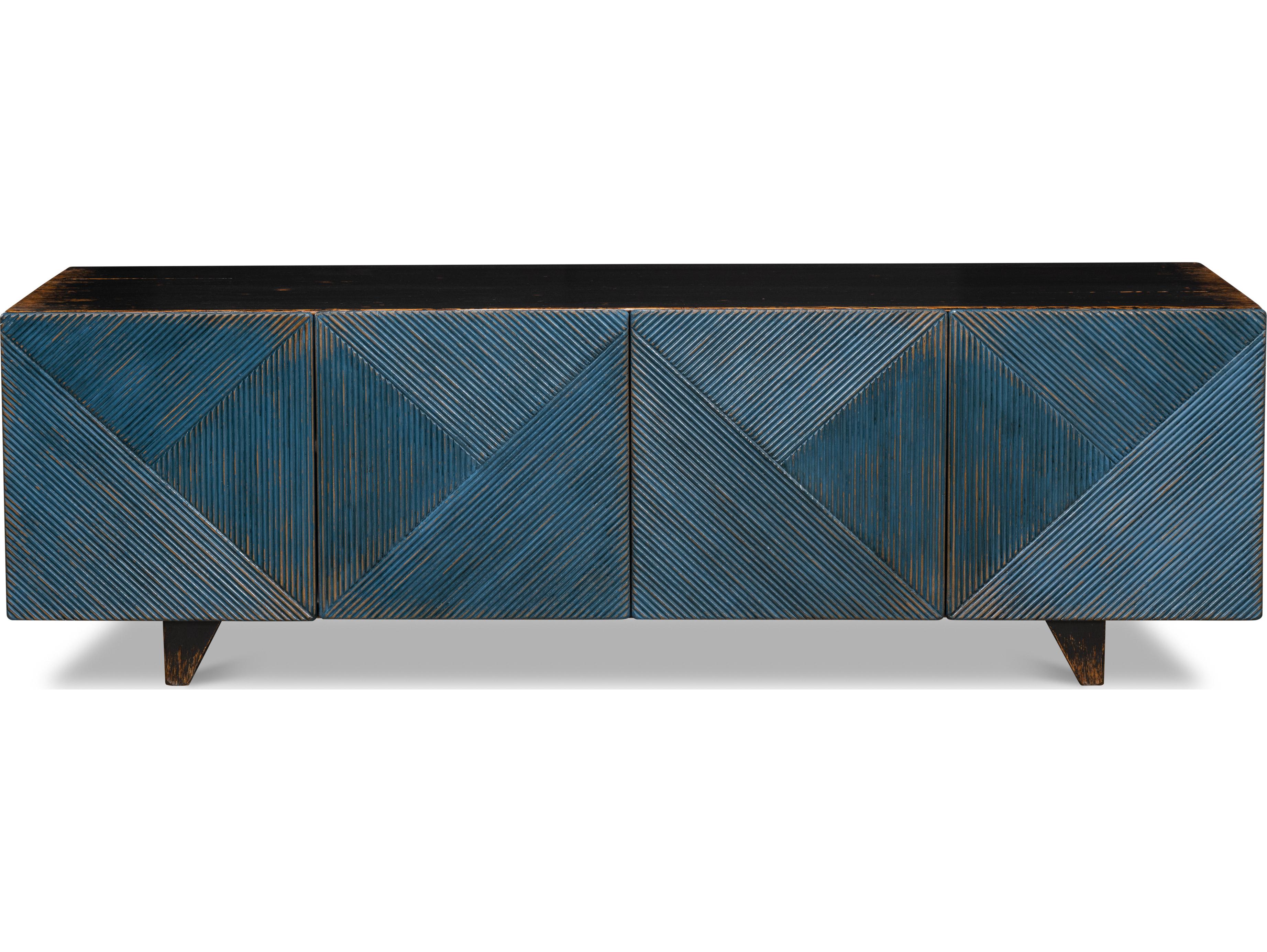 Sarreid Ltd Low Wall Console For Tv Blue