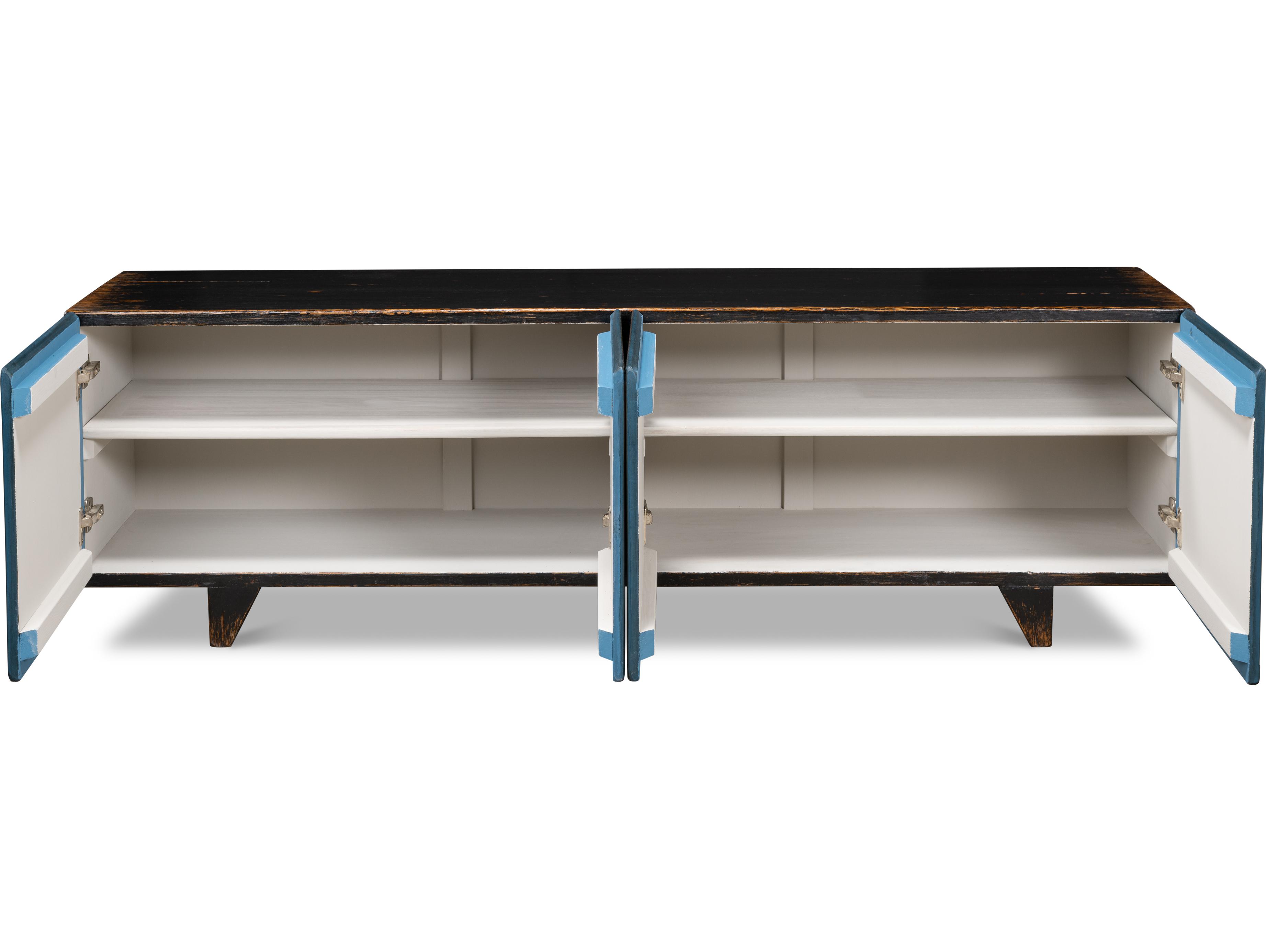 Sarreid Ltd Low Wall Console For Tv Blue