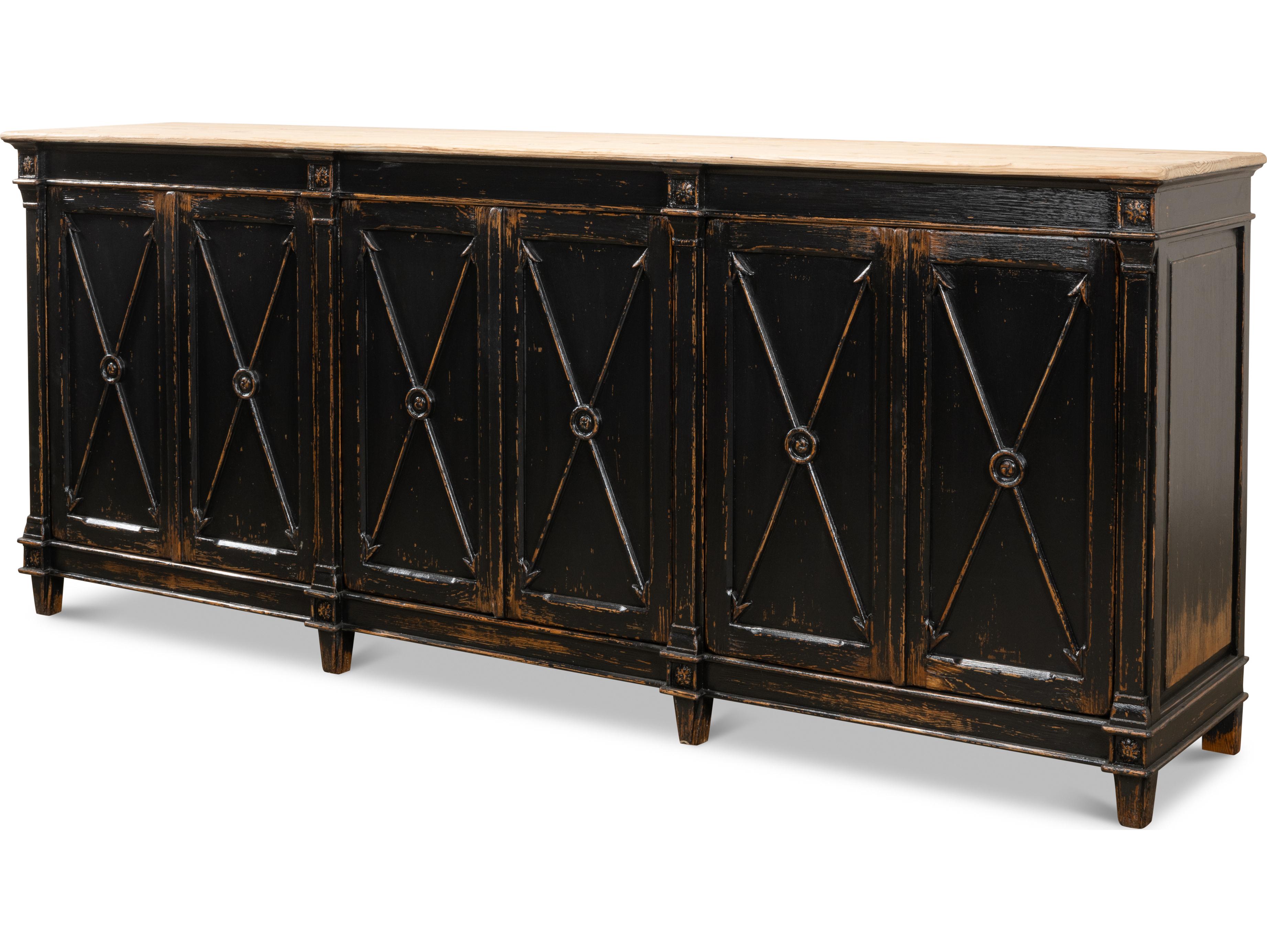 Sarreid Ltd Marksman Sideboard Antique Ebony