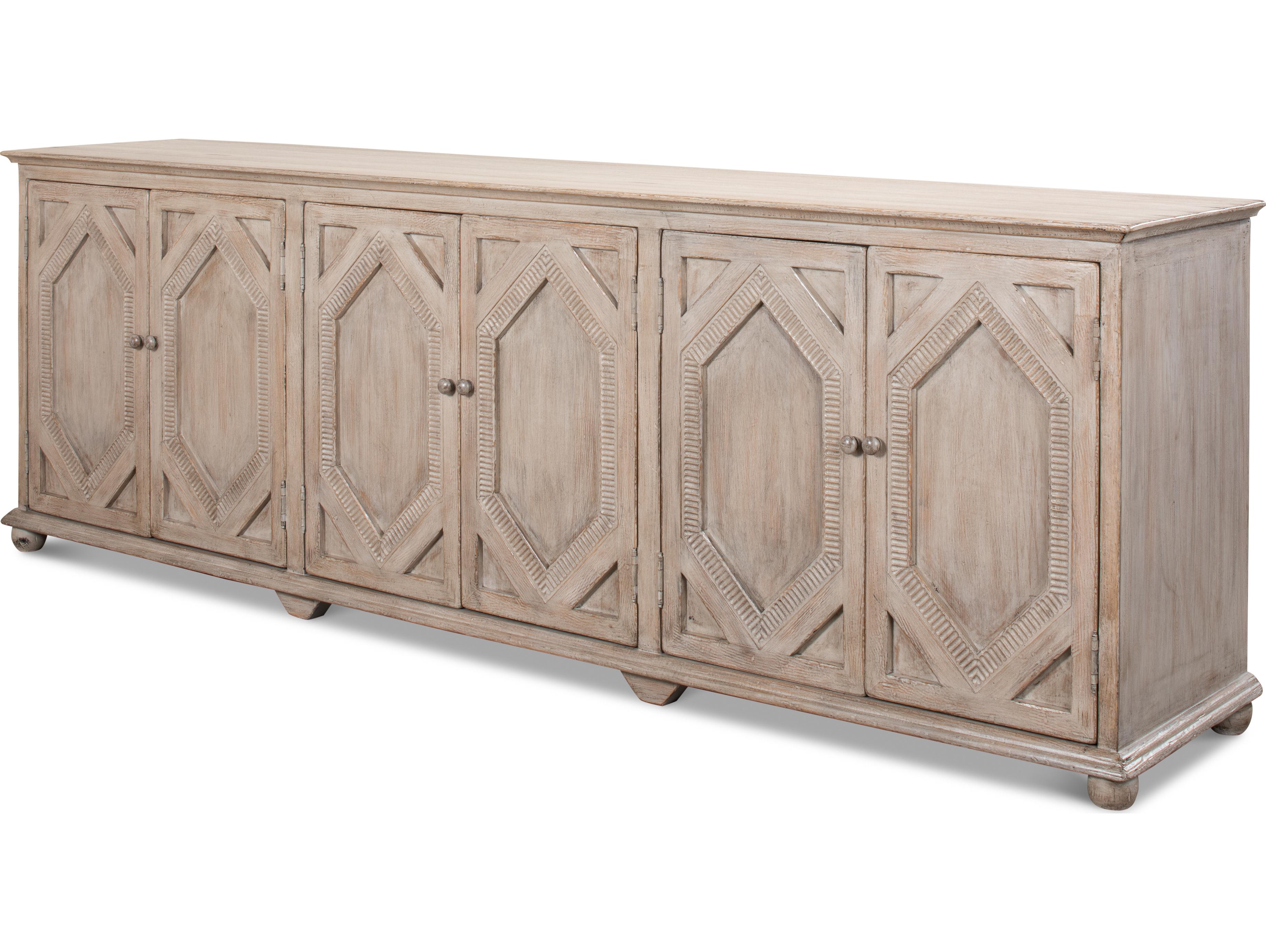 Sarreid Ltd Six Diamonds Sideboard French Grey