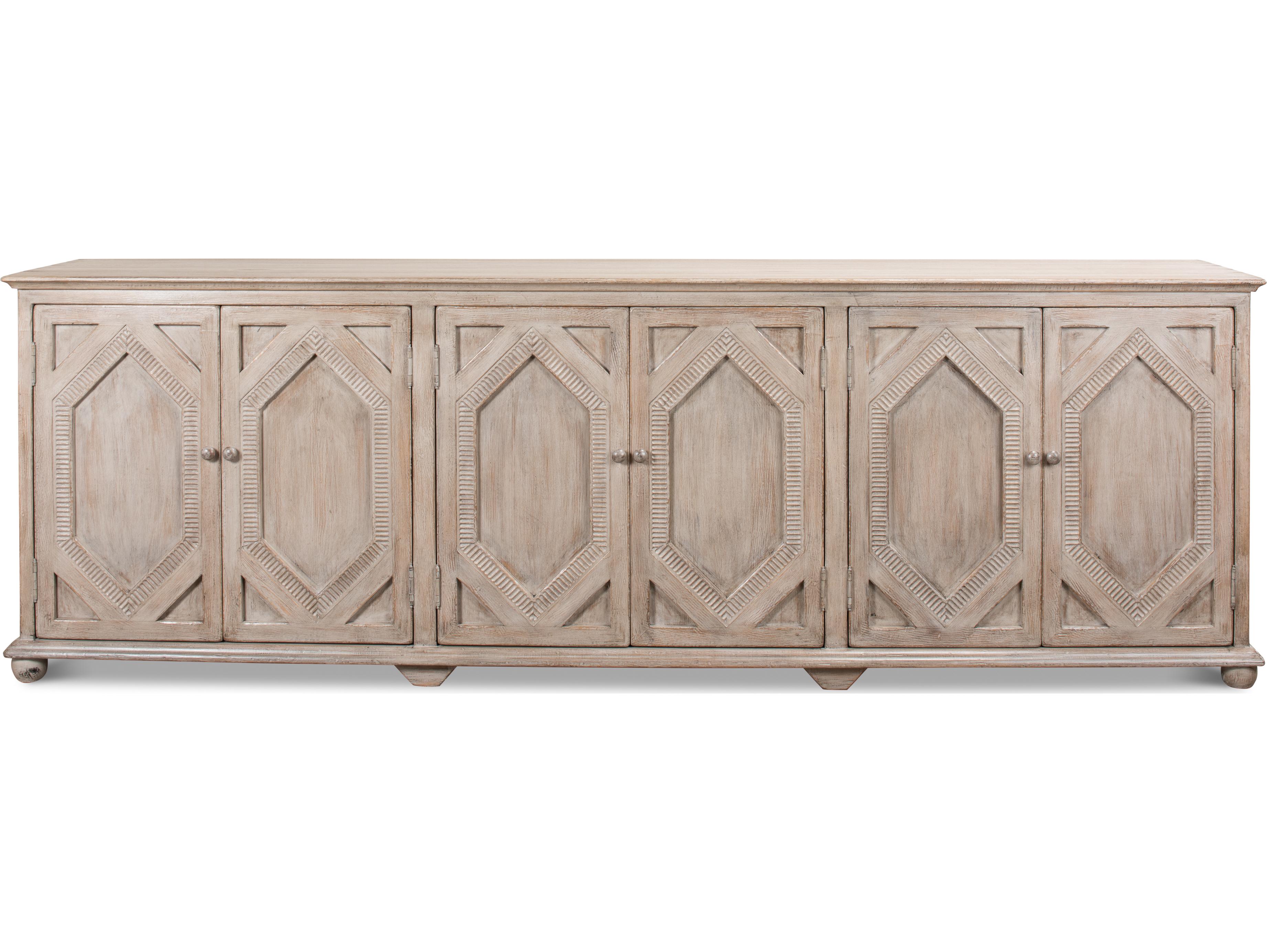 Sarreid Ltd Six Diamonds Sideboard French Grey