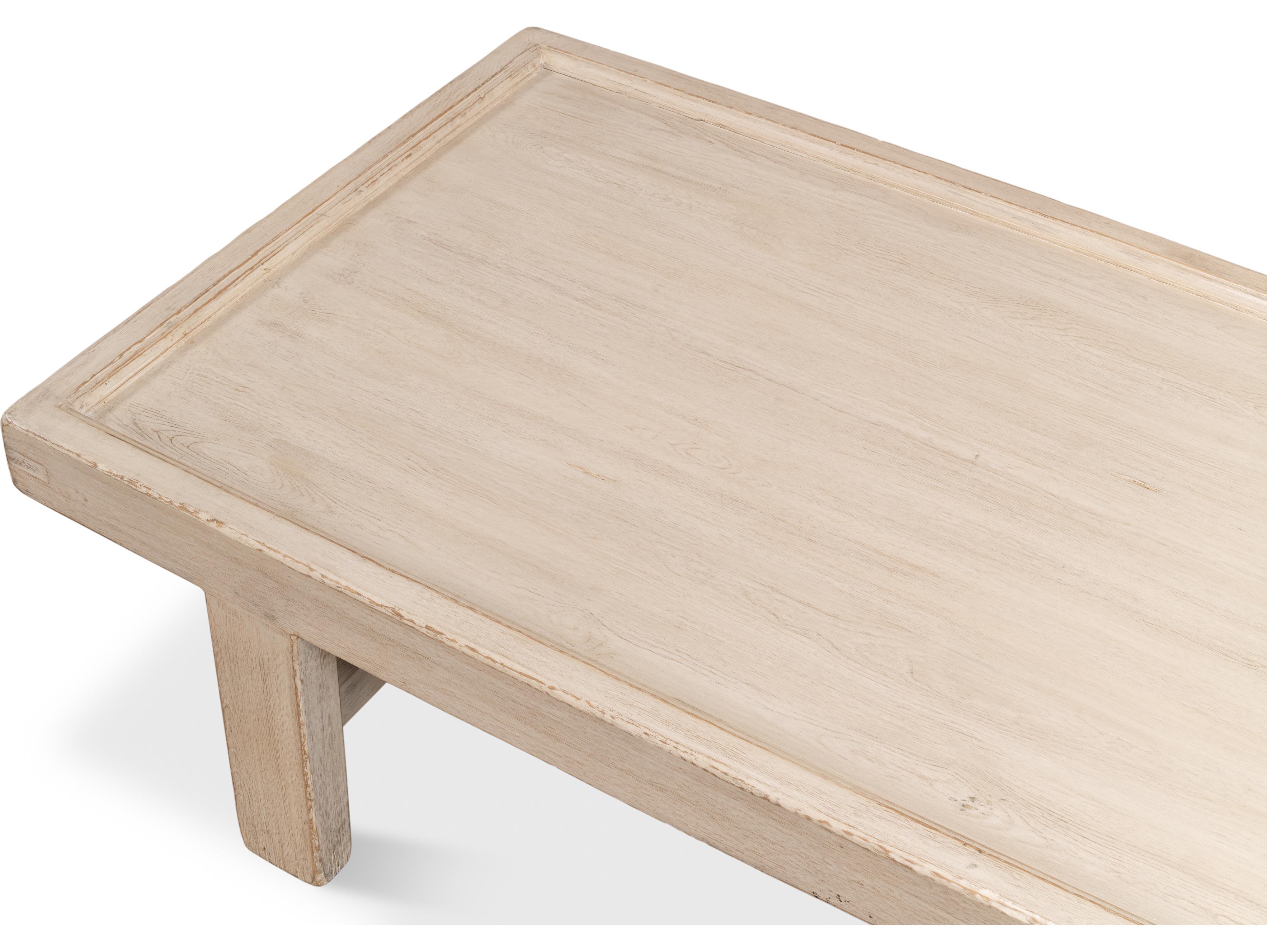 Sarreid Ltd Large Wood Panel Coffee Table French Grey