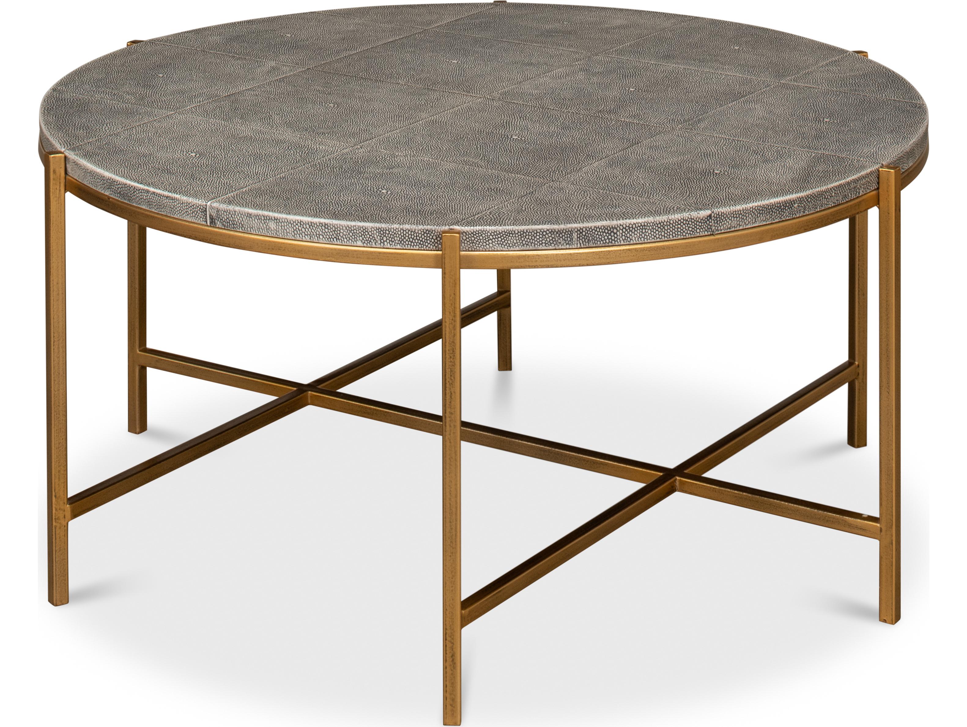 Sarreid Ltd Grey Shagreen Coffee Table
