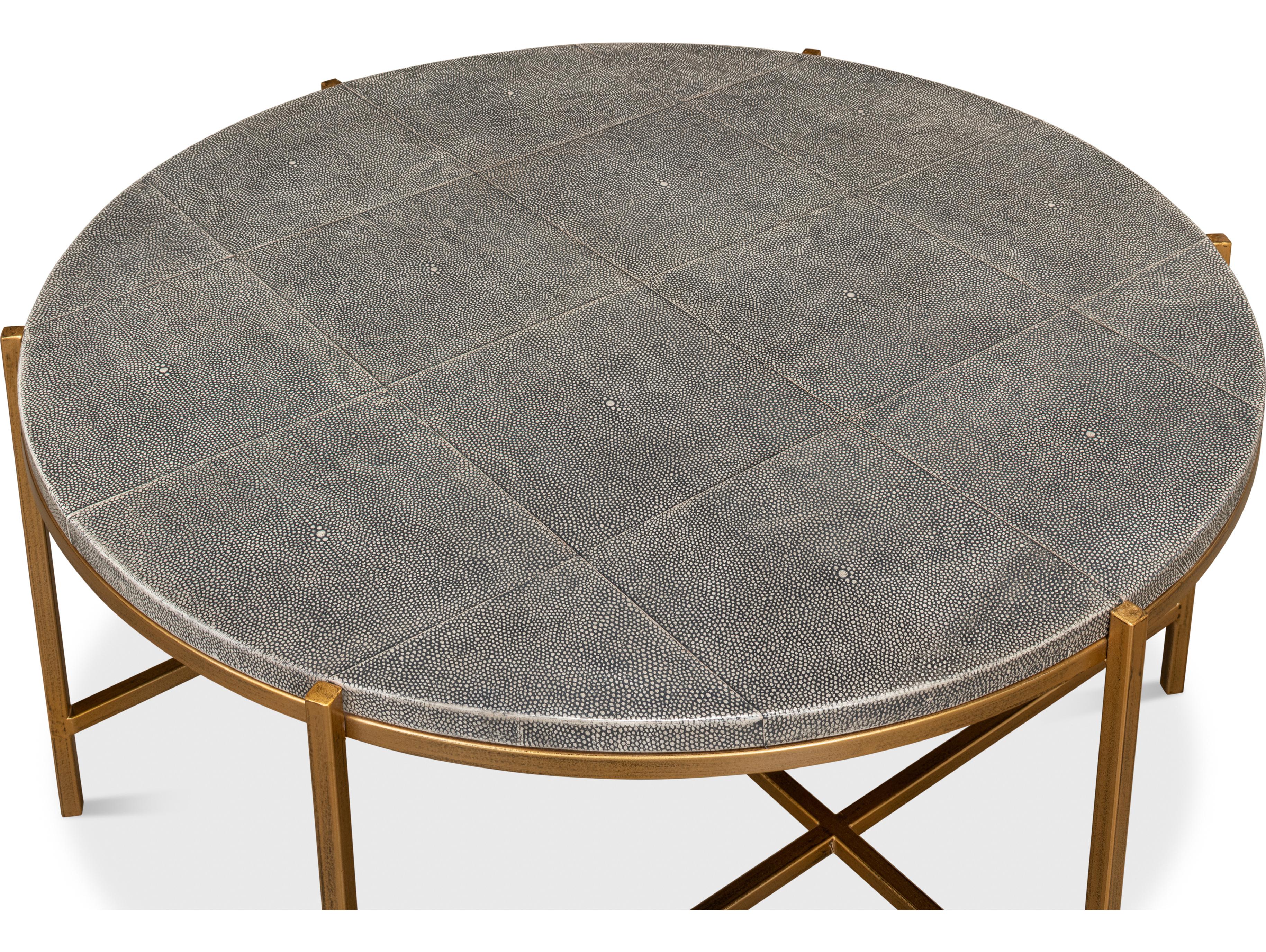 Sarreid Ltd Grey Shagreen Coffee Table