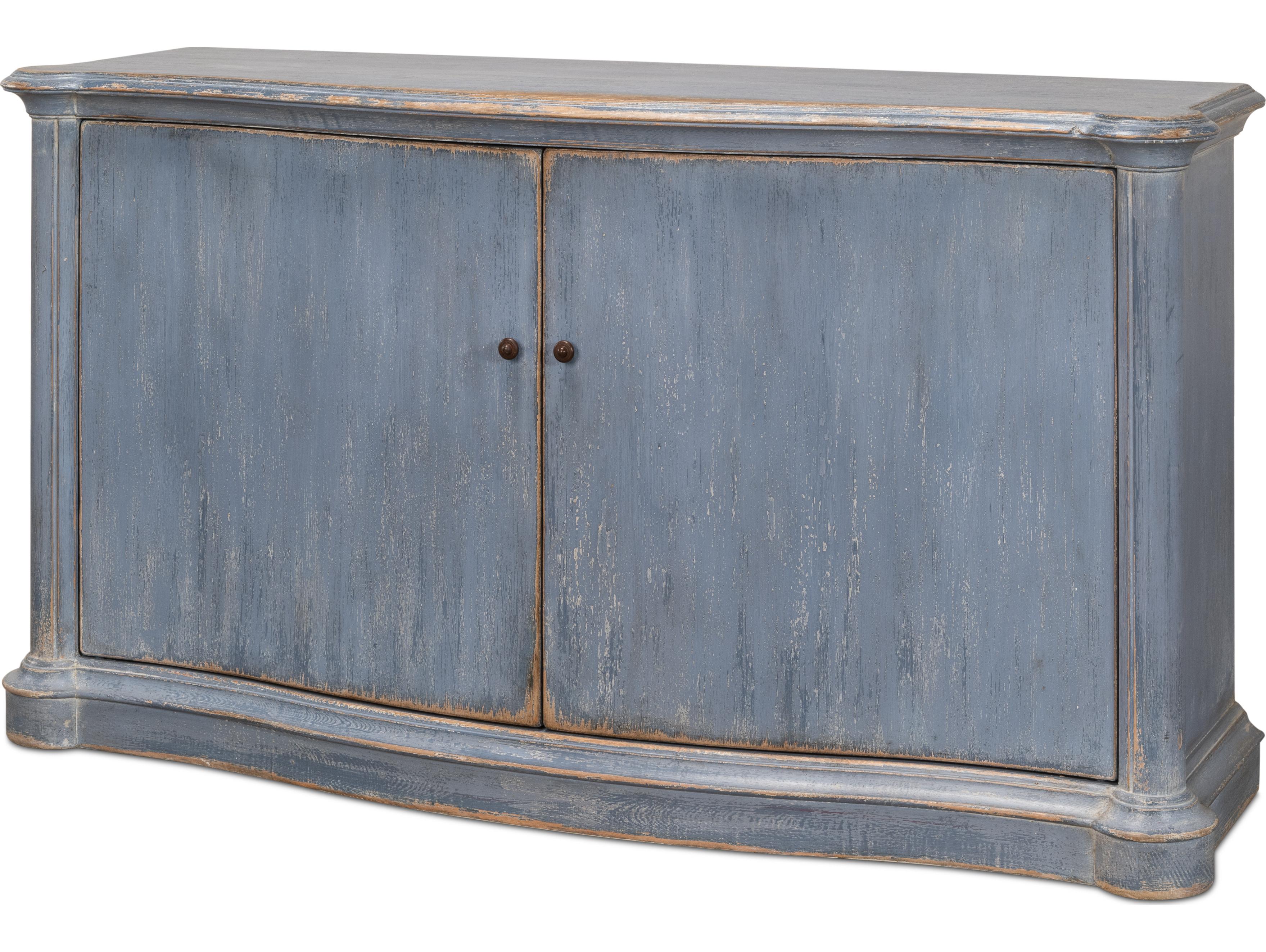 Sarreid Ltd Columns Bowfront Sideboard Blue