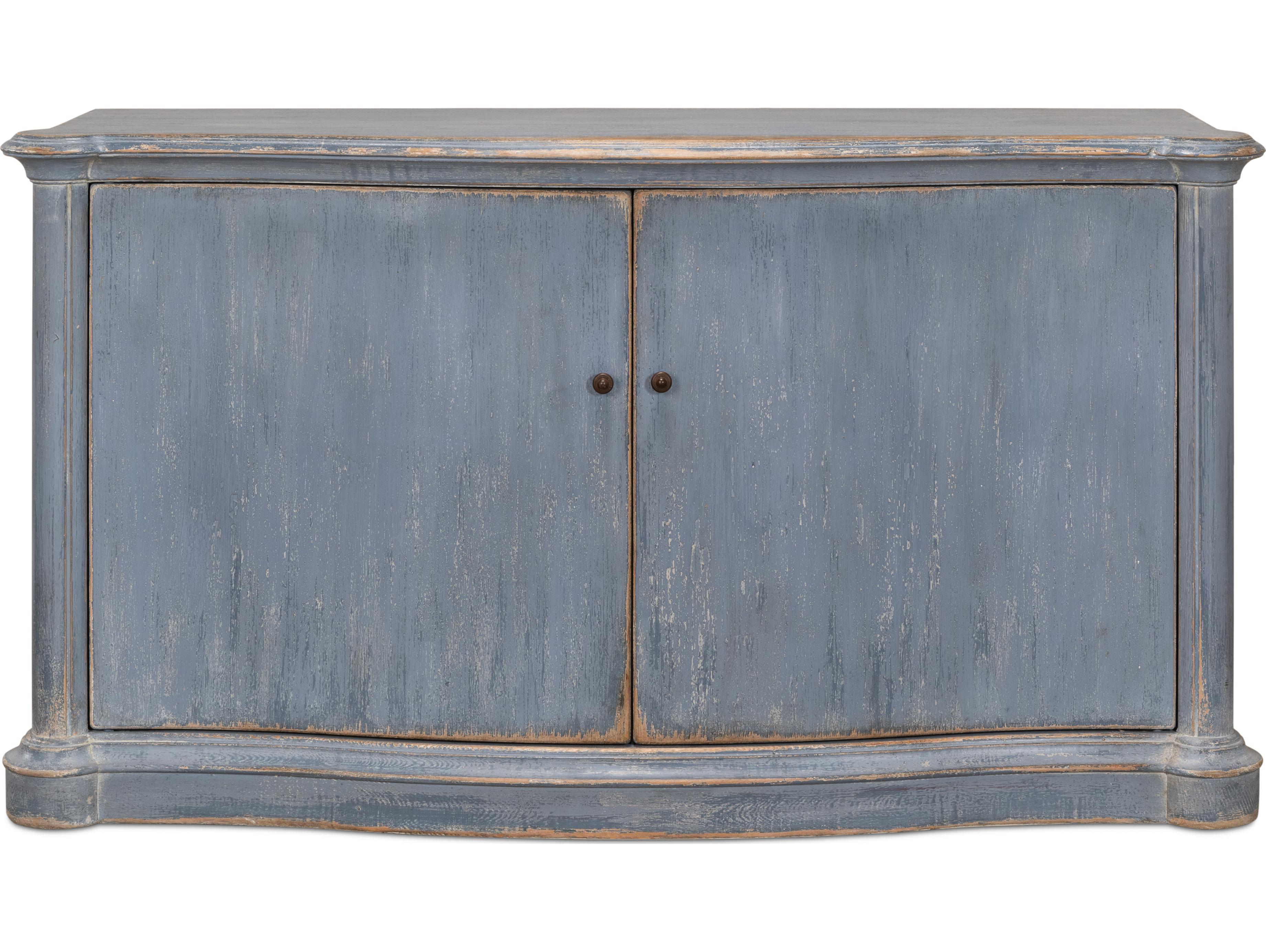 Sarreid Ltd Columns Bowfront Sideboard Blue