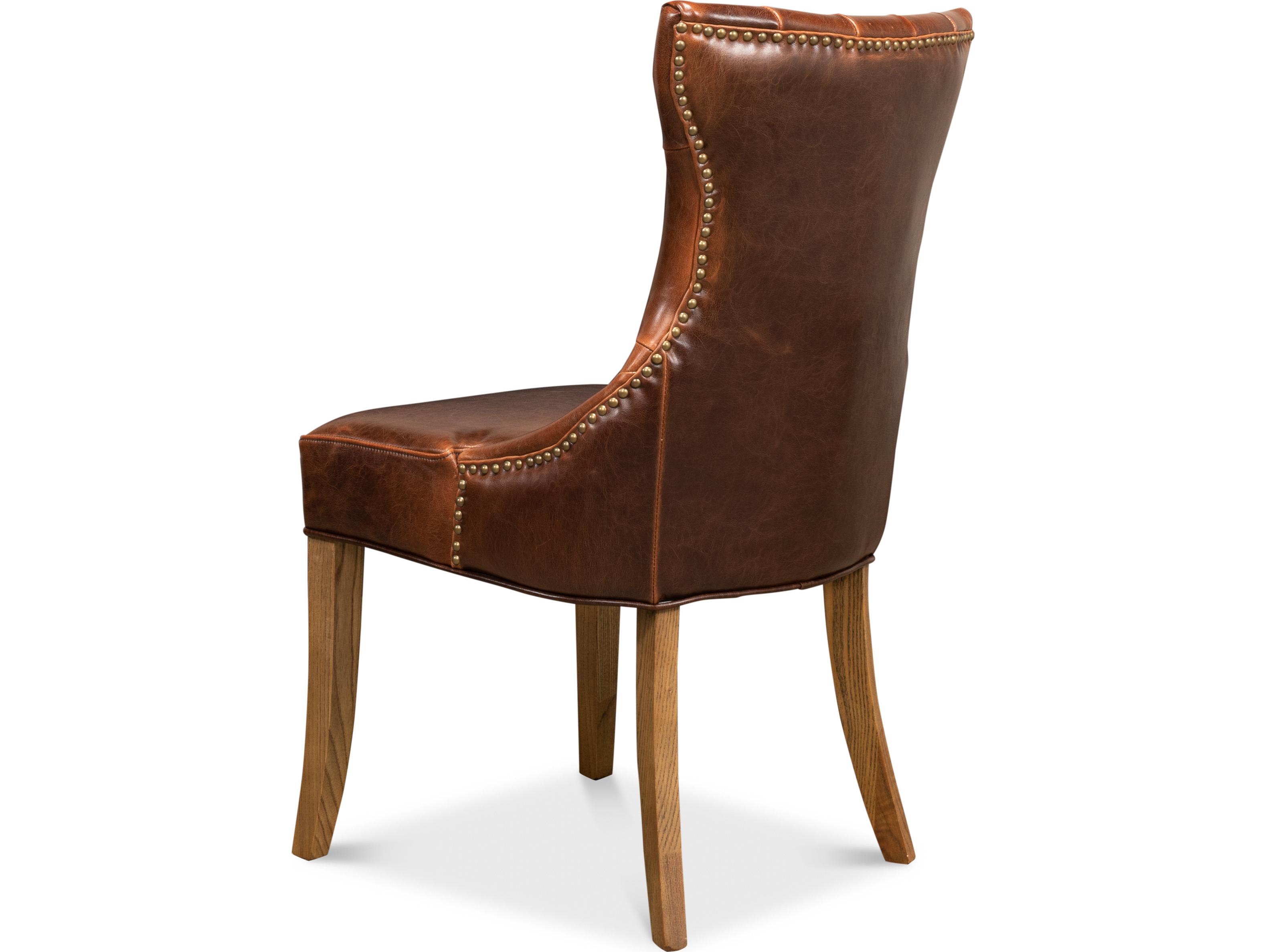 Sarreid Ltd Sophie Side Chair Dark Brown Leather