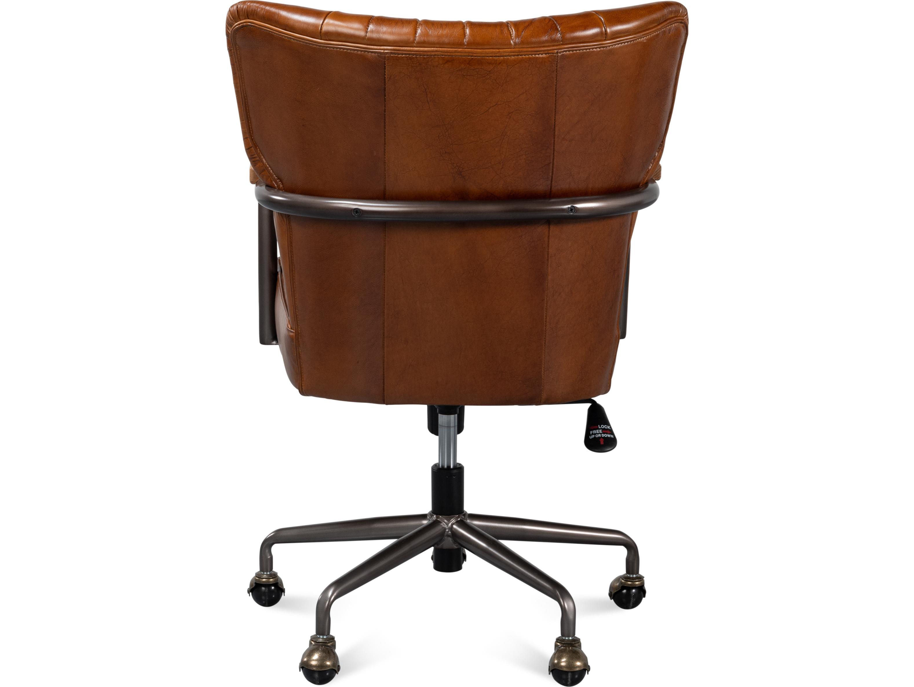 Sarreid Ltd Parker office Chair Vintage Havana Leather