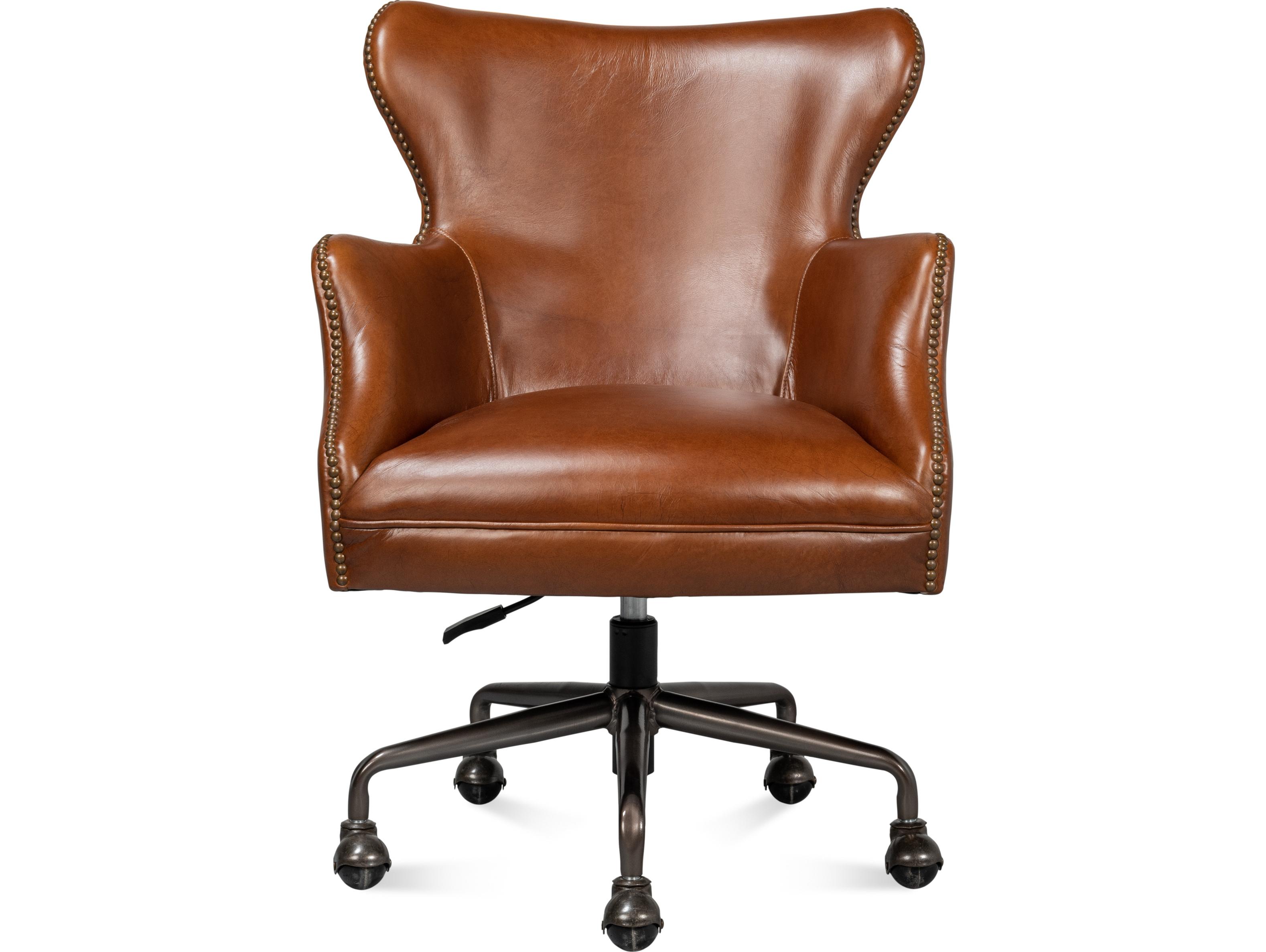 Sarreid Ltd Andrew Jackson Desk Chair Havana Leather