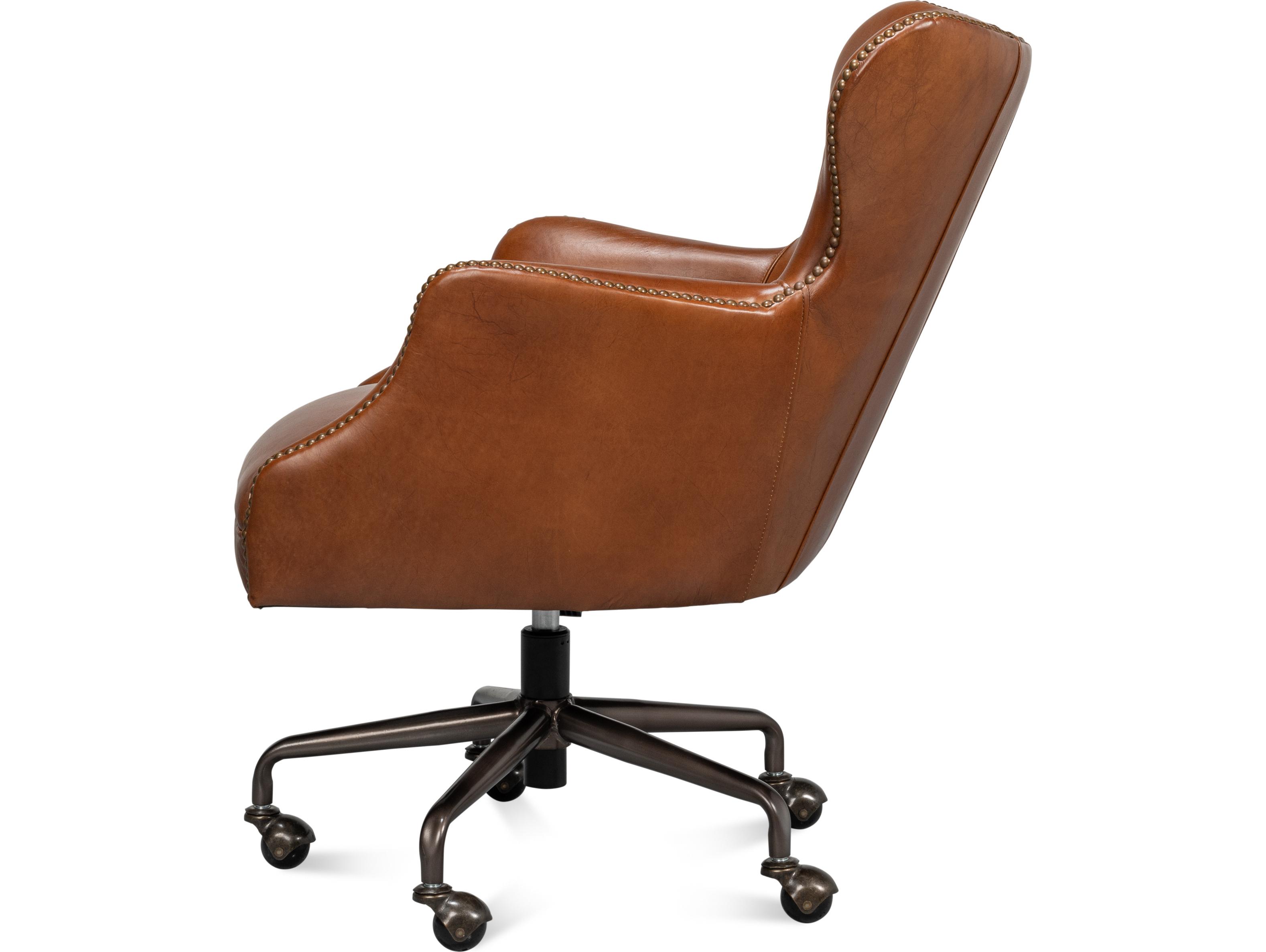 Sarreid Ltd Andrew Jackson Desk Chair Havana Leather