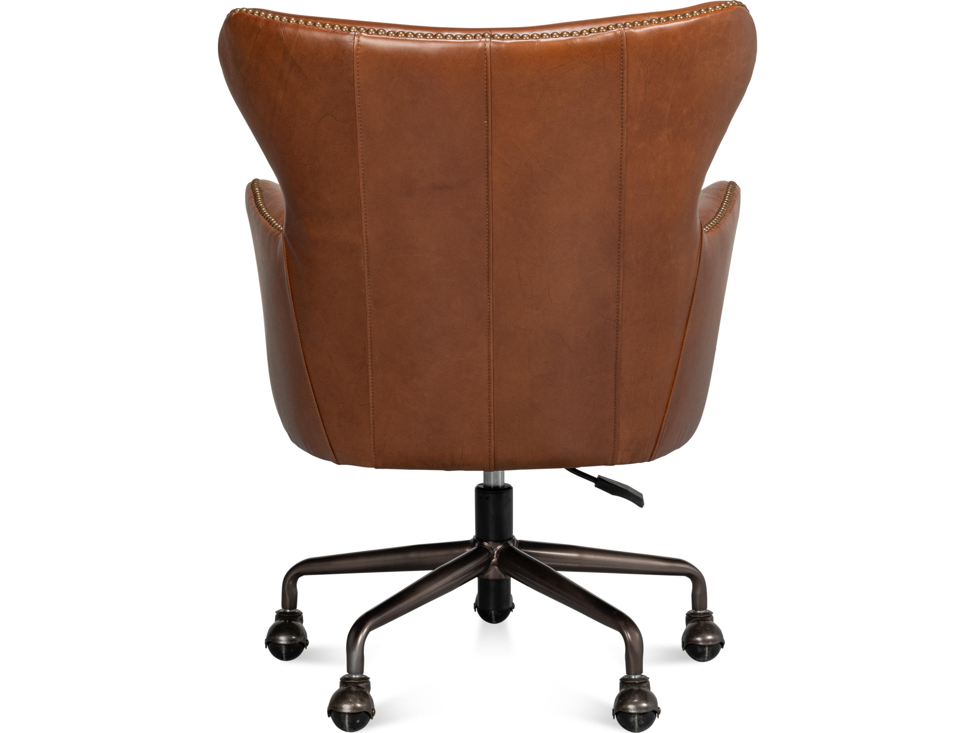 Sarreid Ltd Andrew Jackson Desk Chair Havana Leather