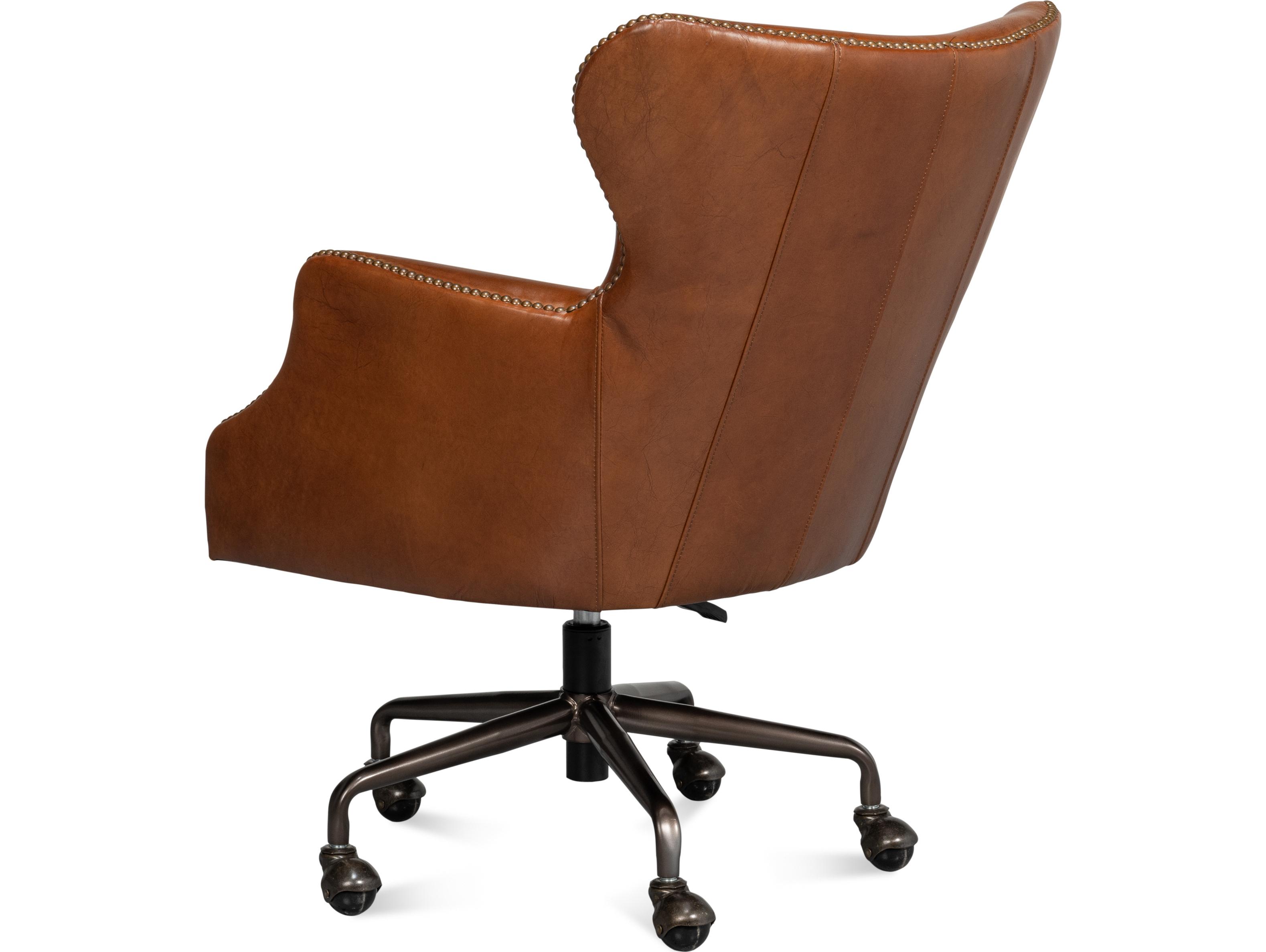 Sarreid Ltd Andrew Jackson Desk Chair Havana Leather