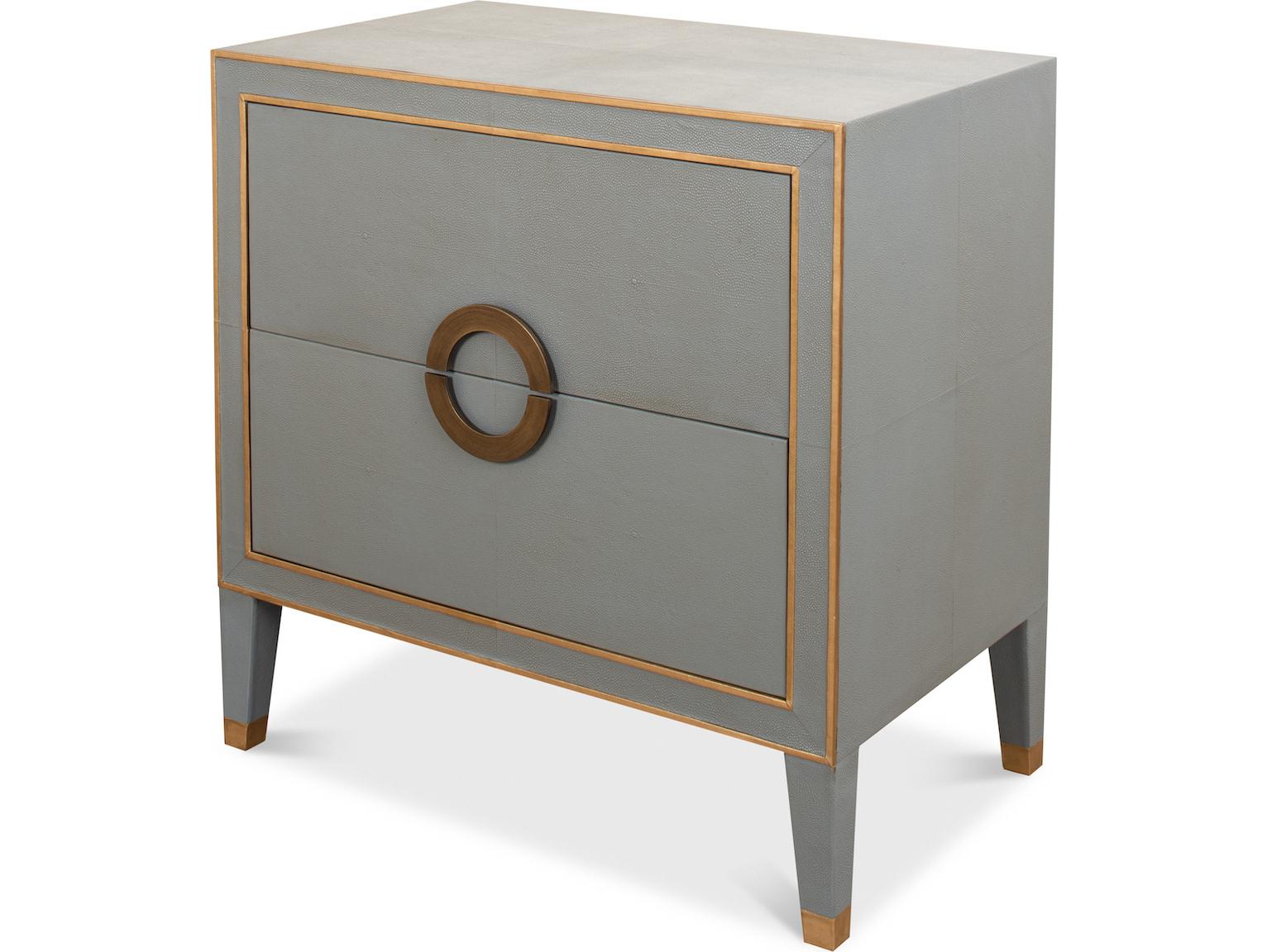 Sarreid Ltd Gabriella Night Stand Storm Grey