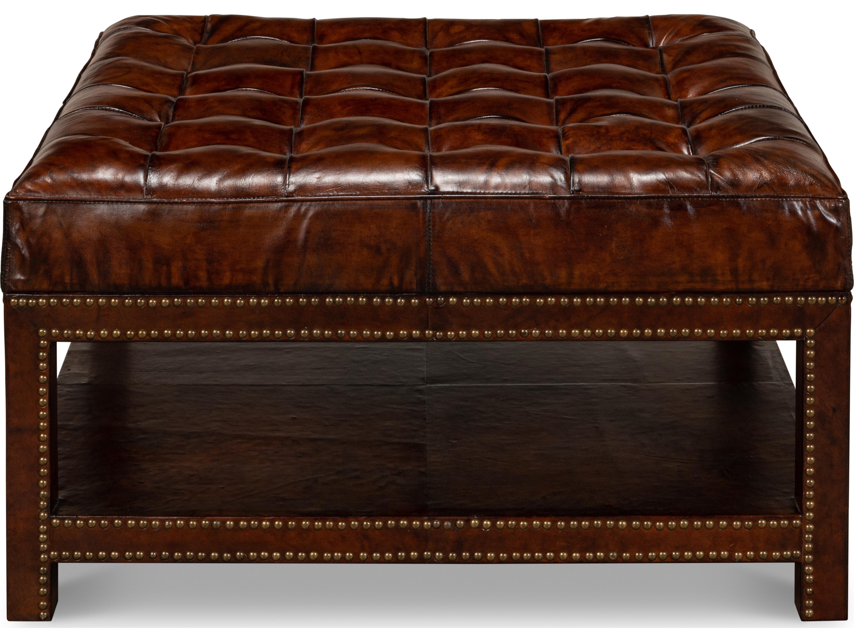 Sarreid Ltd Vintage Tufted Ottoman