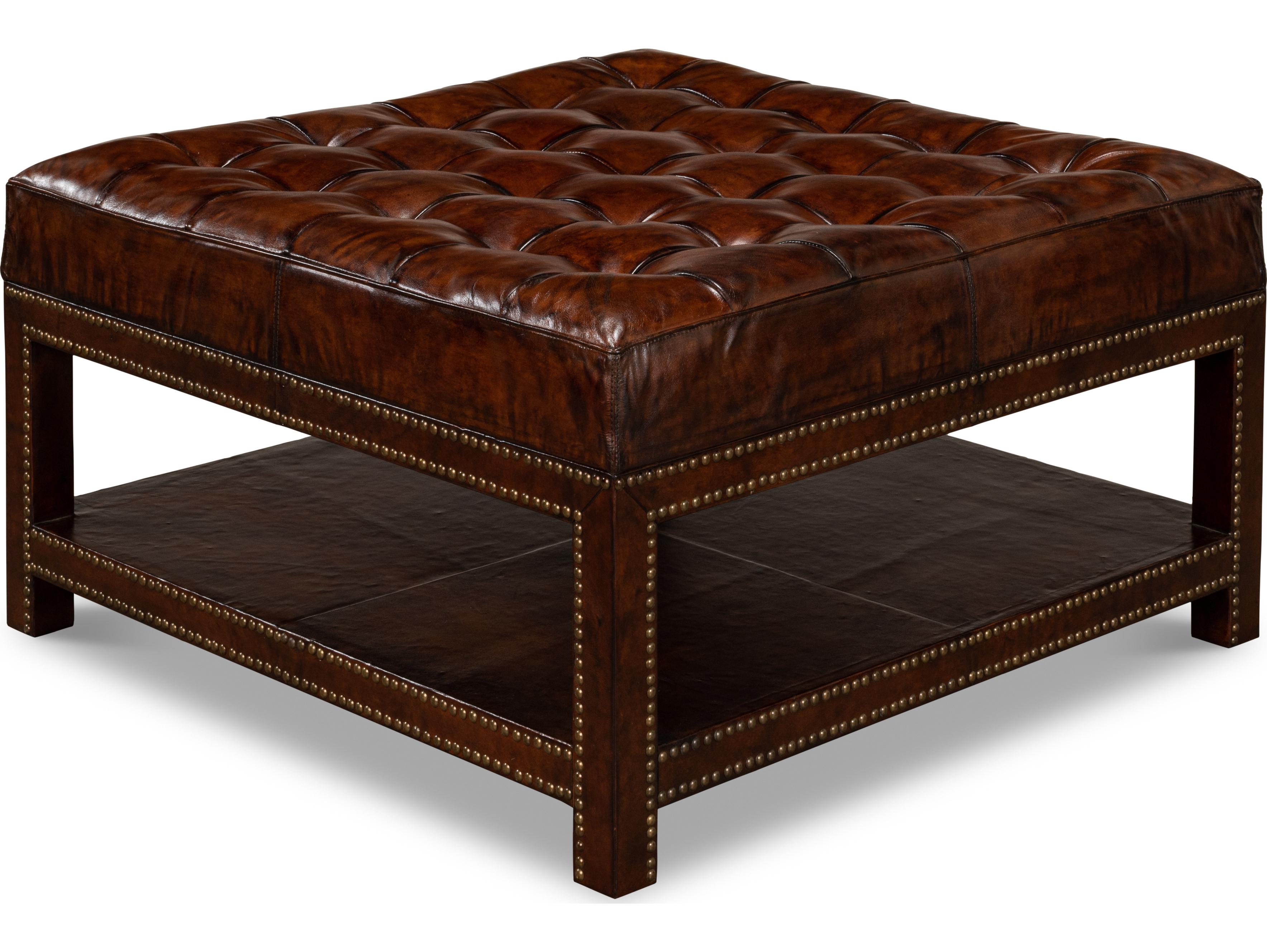 Sarreid Ltd Vintage Tufted Ottoman