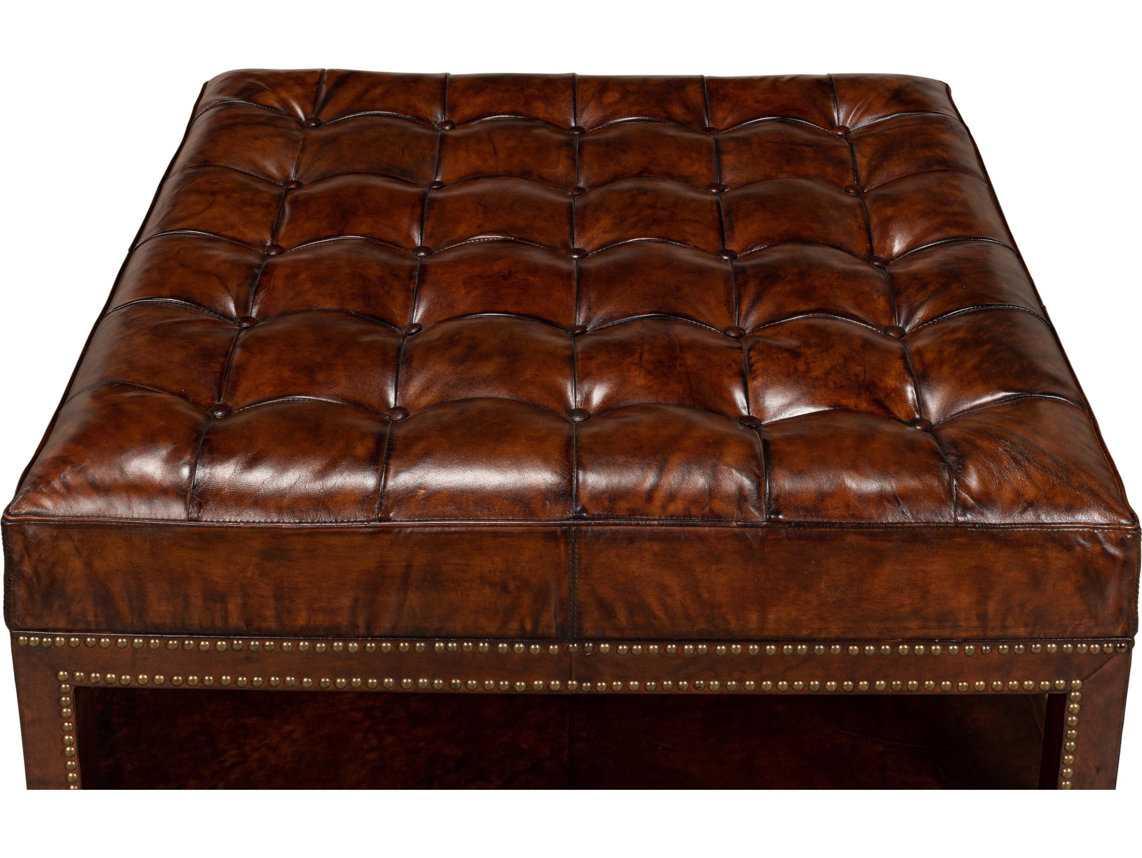Sarreid Ltd Vintage Tufted Ottoman