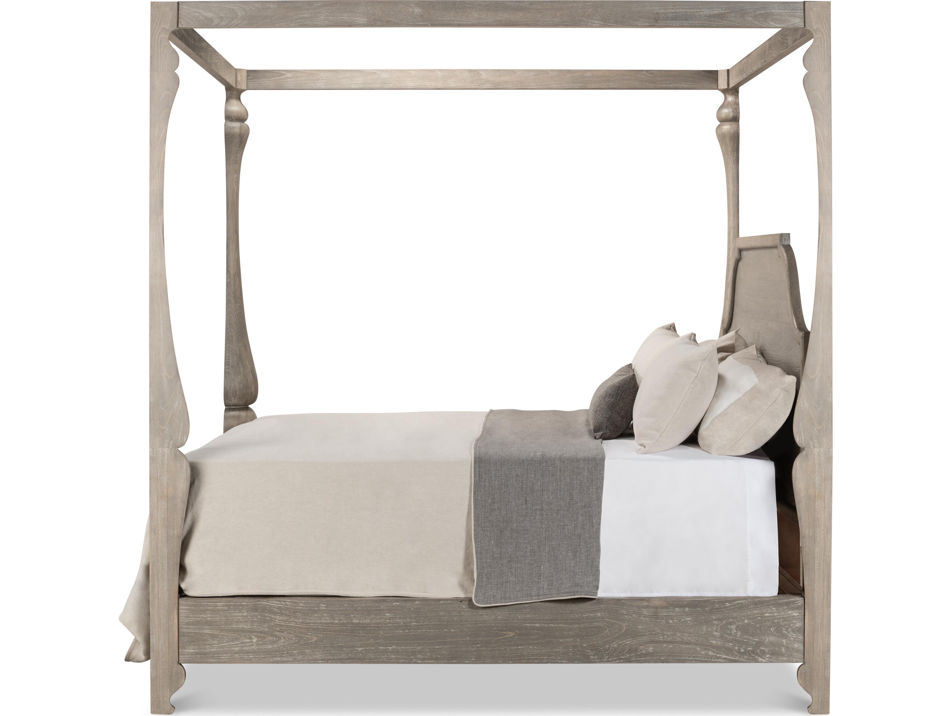 Sarreid Ltd Madeline Bungalow Bed King Moonskin