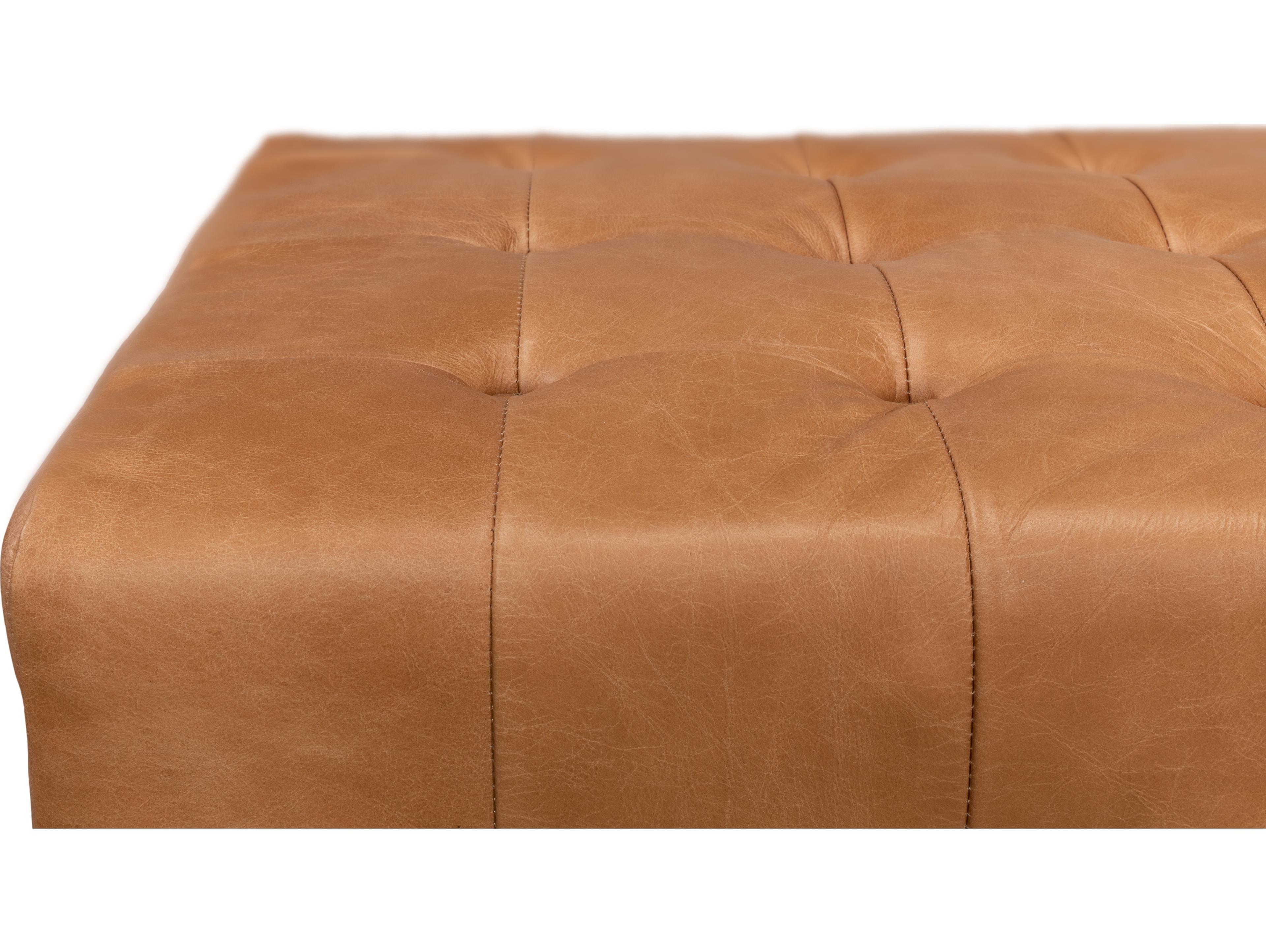 Sarreid Ltd Beam Bench Tufted Leather