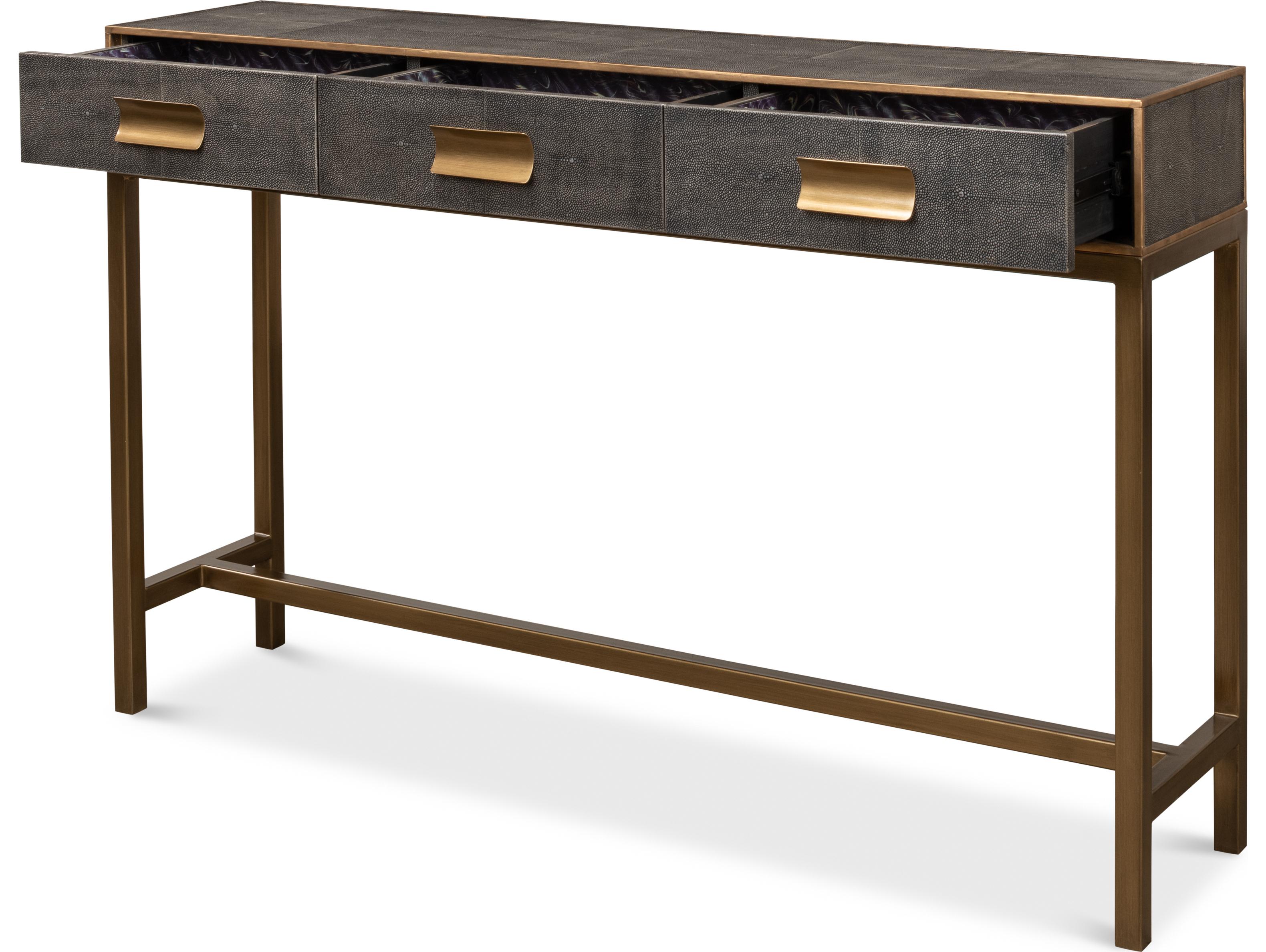 Sarreid Ltd Gideon Shagreen Console Table