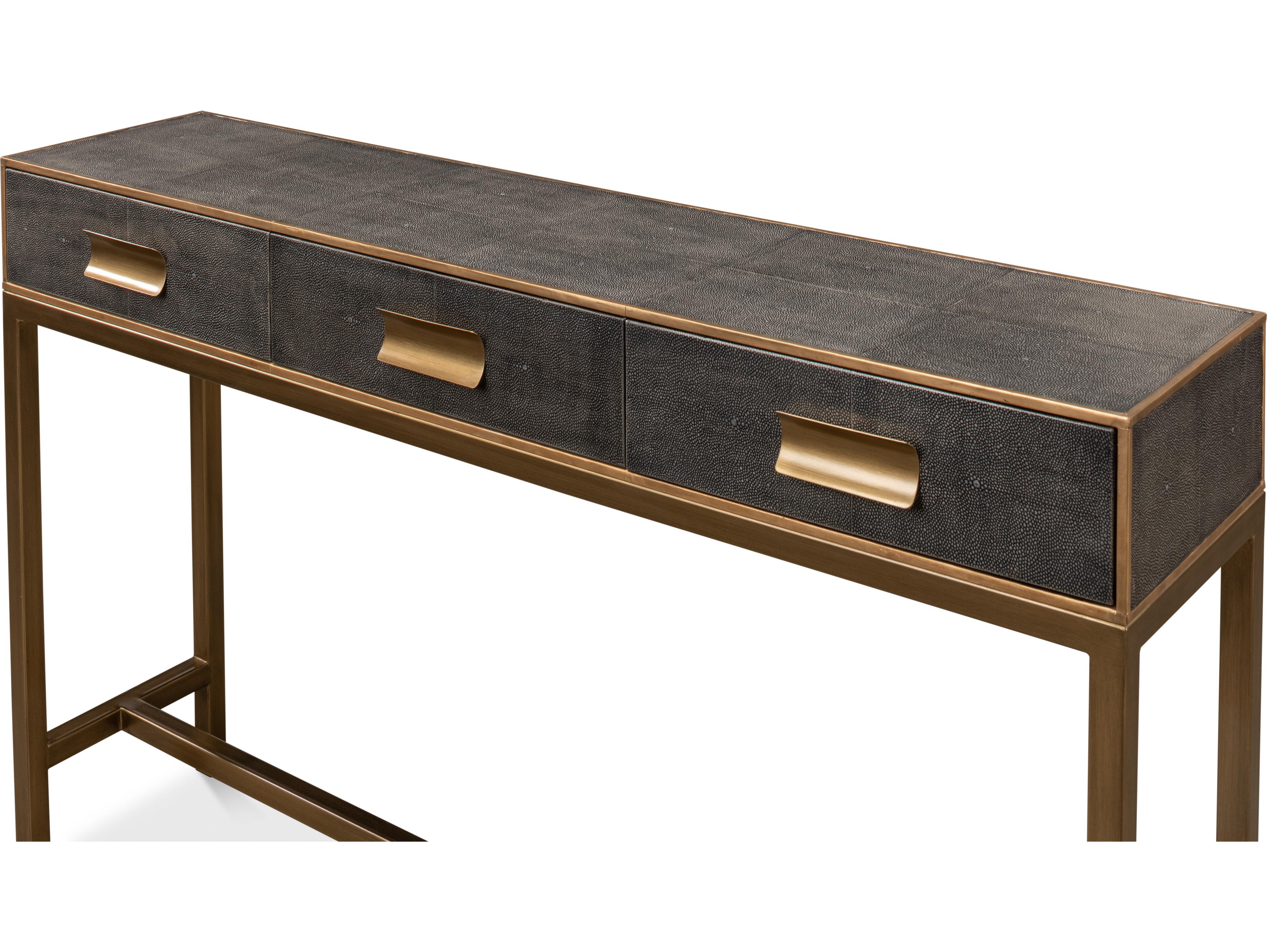 Sarreid Ltd Gideon Shagreen Console Table