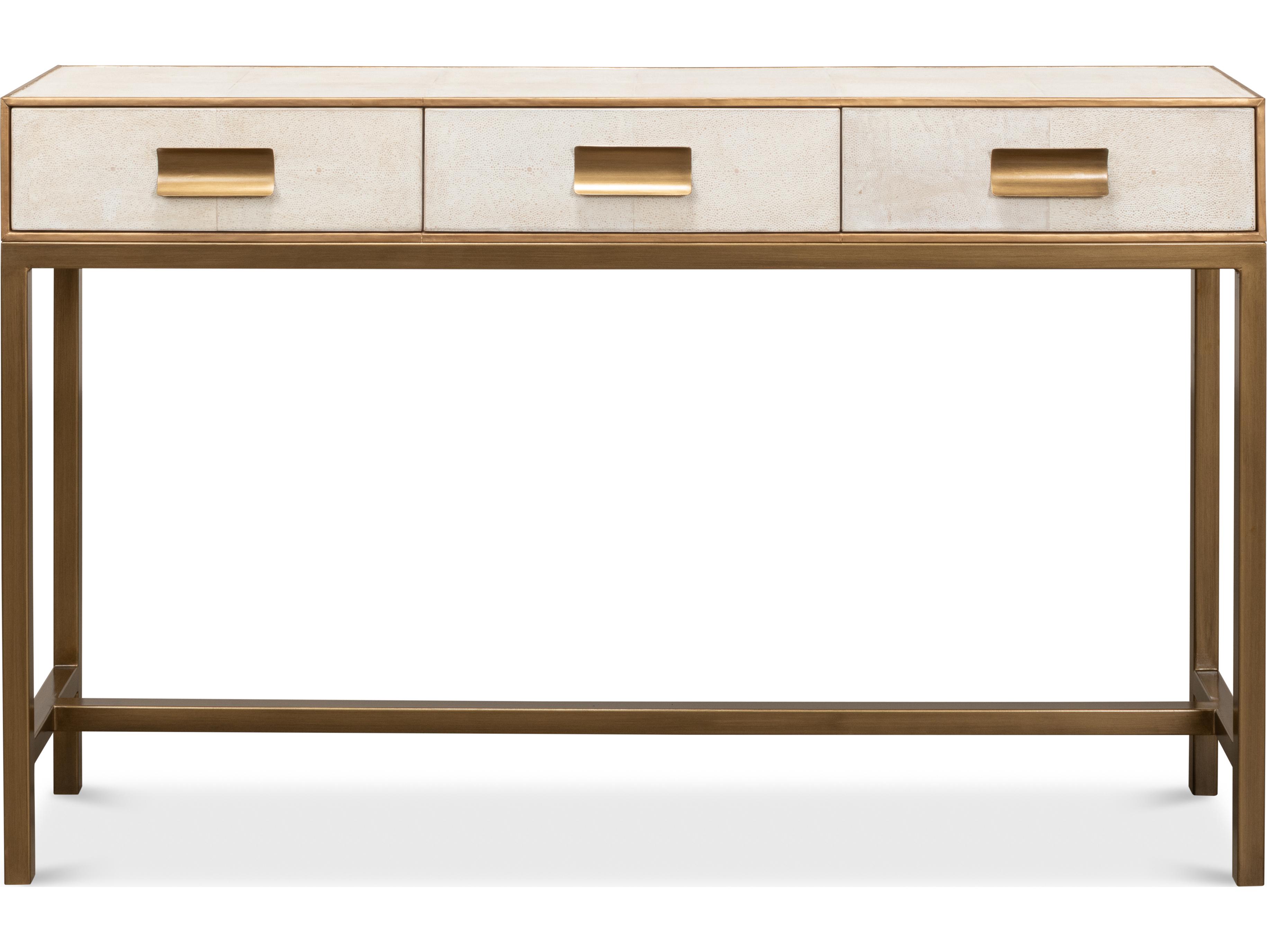 Sarreid Ltd Gideon Shagreen Console Osprey White