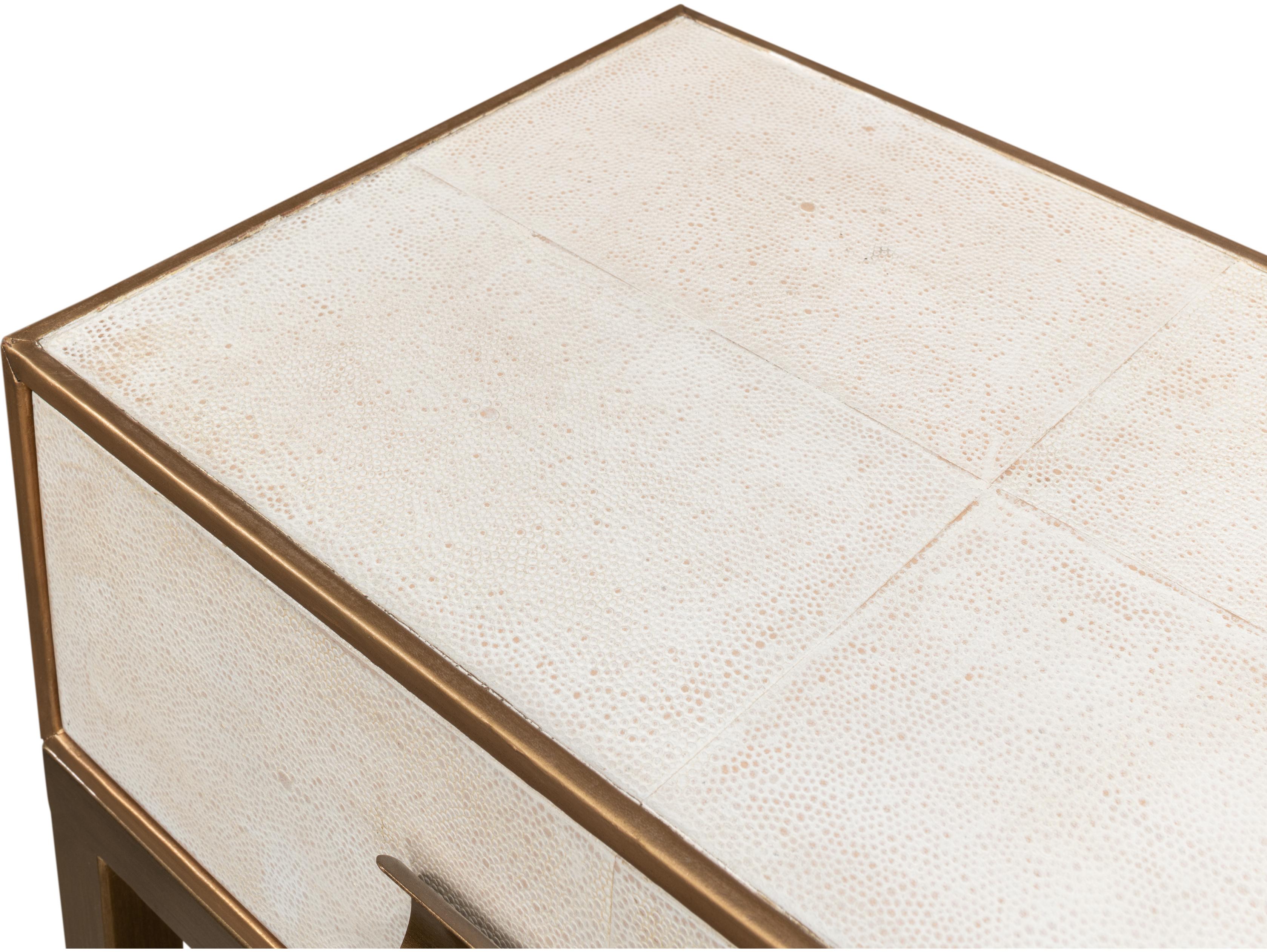 Sarreid Ltd Gideon Shagreen Console Osprey White