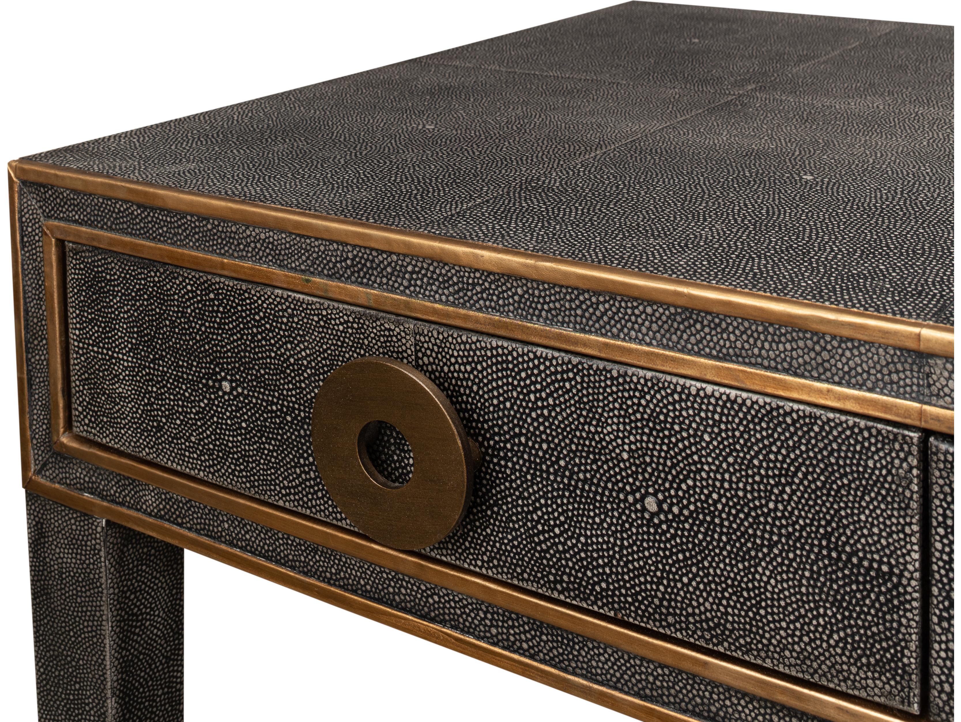 Sarreid Ltd Gabriella Shagreen Desk Table