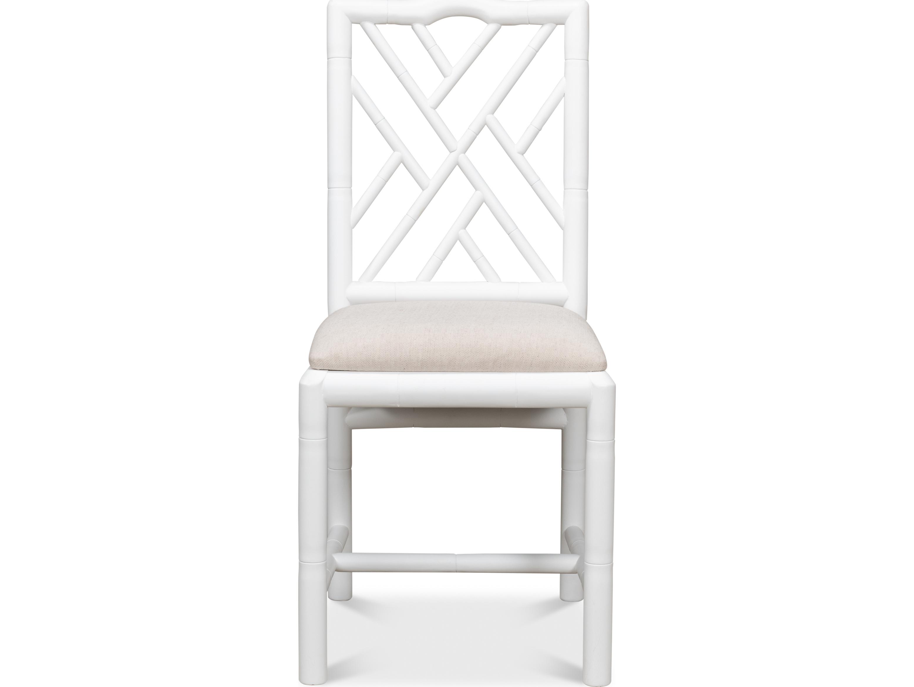 Sarreid Ltd Brighton Bamboo Side Chair White