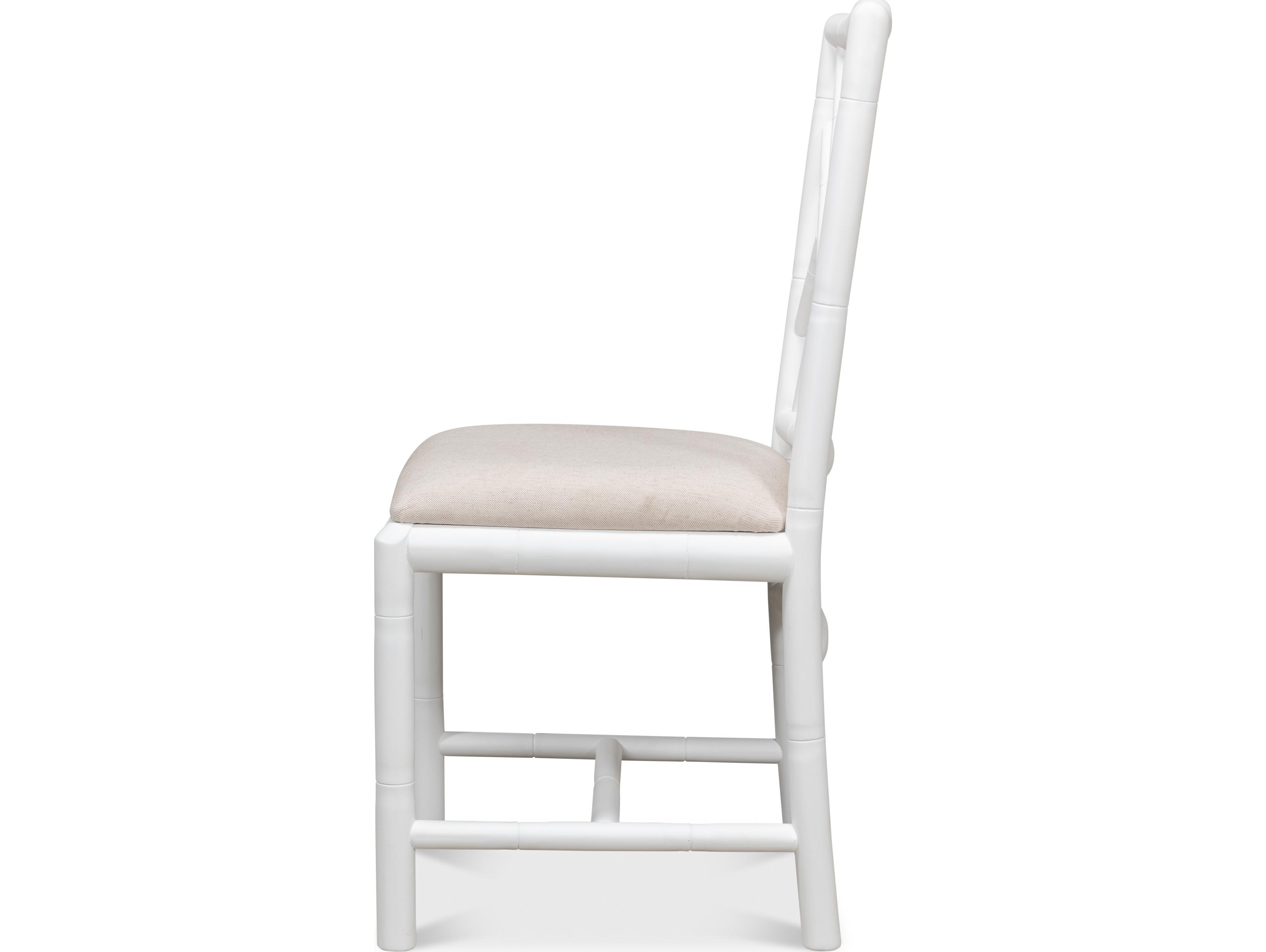 Sarreid Ltd Brighton Bamboo Side Chair White