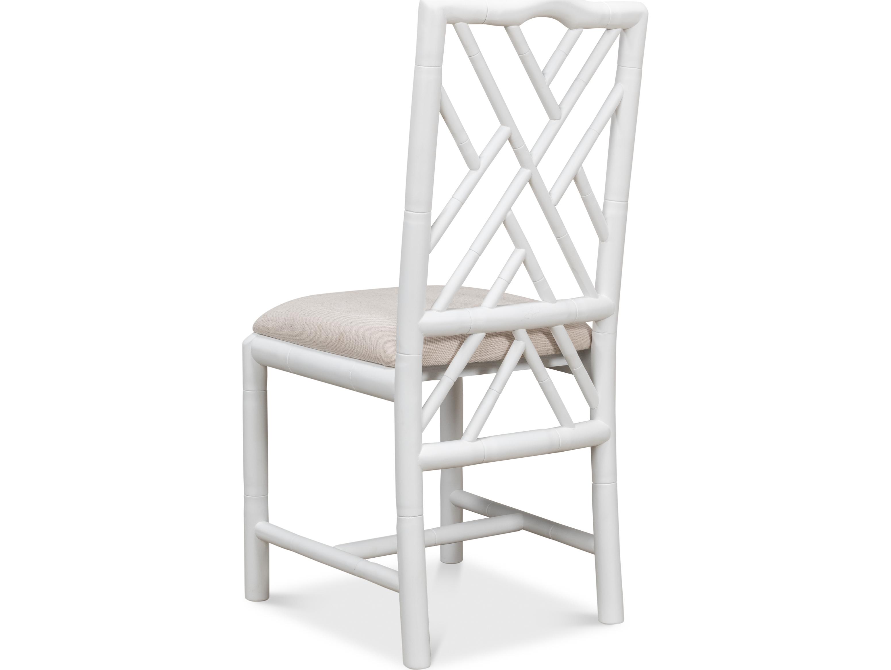 Sarreid Ltd Brighton Bamboo Side Chair White