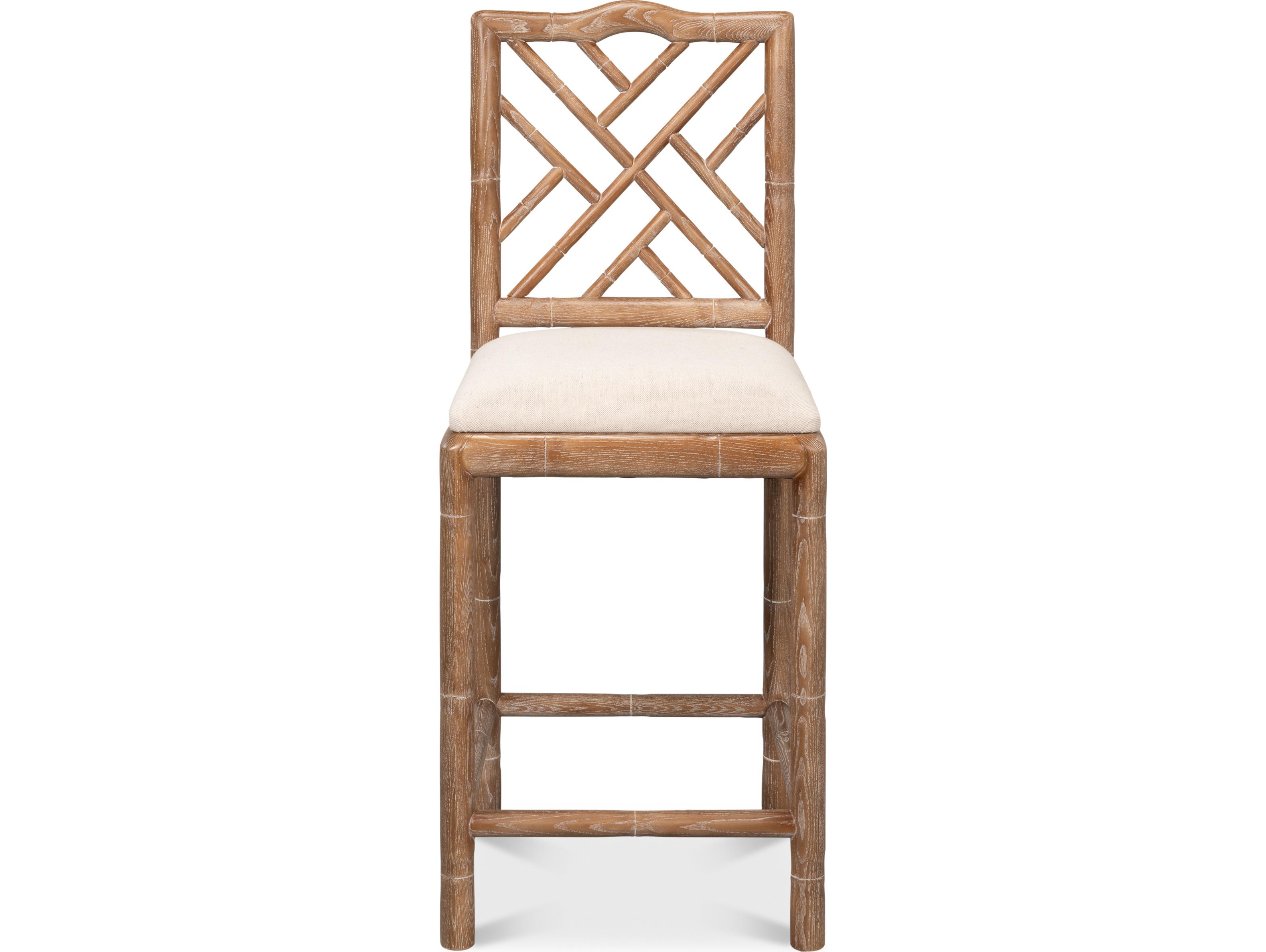 Sarreid Ltd Brighton Counter Stool White Wash