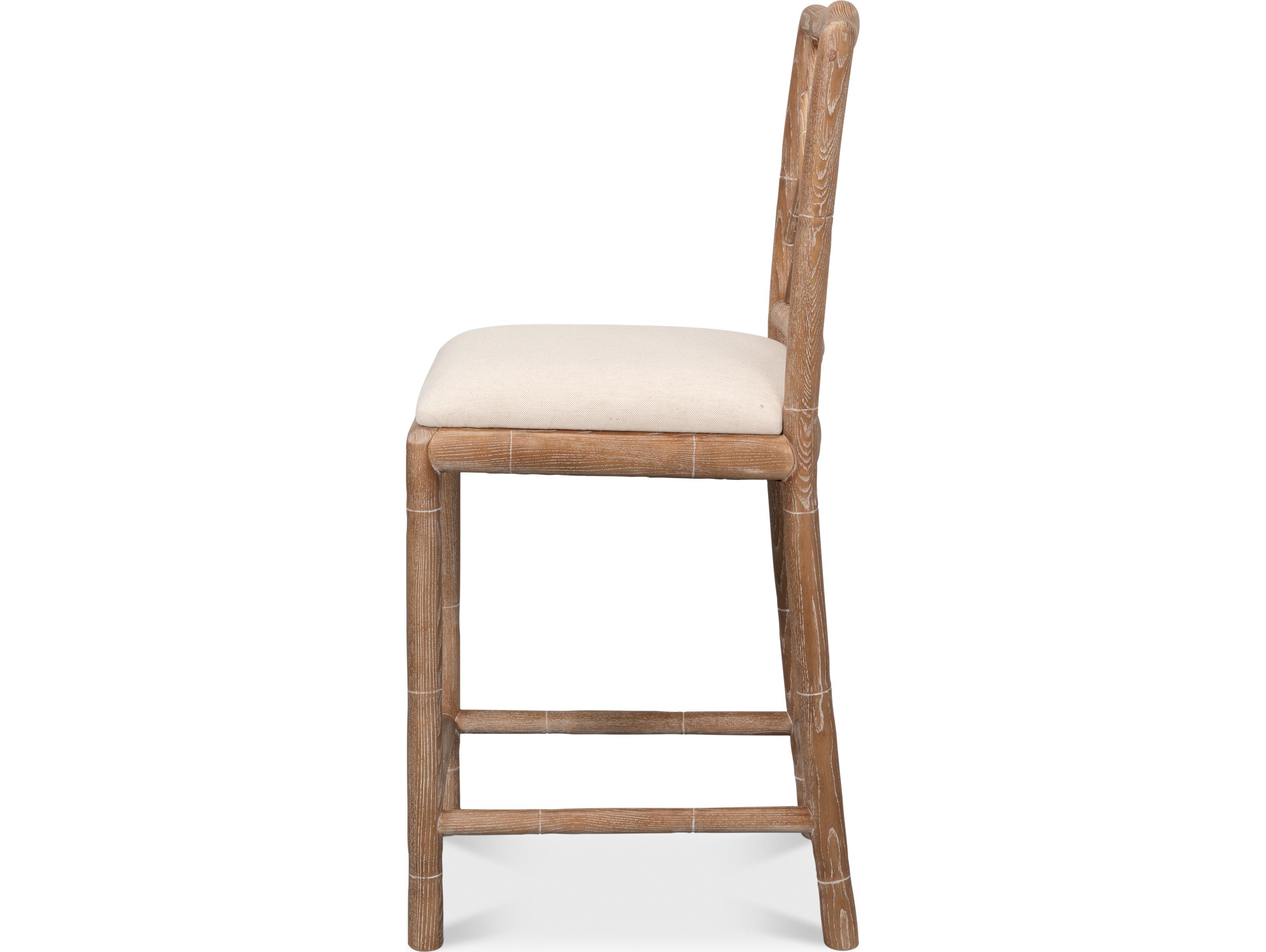 Sarreid Ltd Brighton Counter Stool White Wash