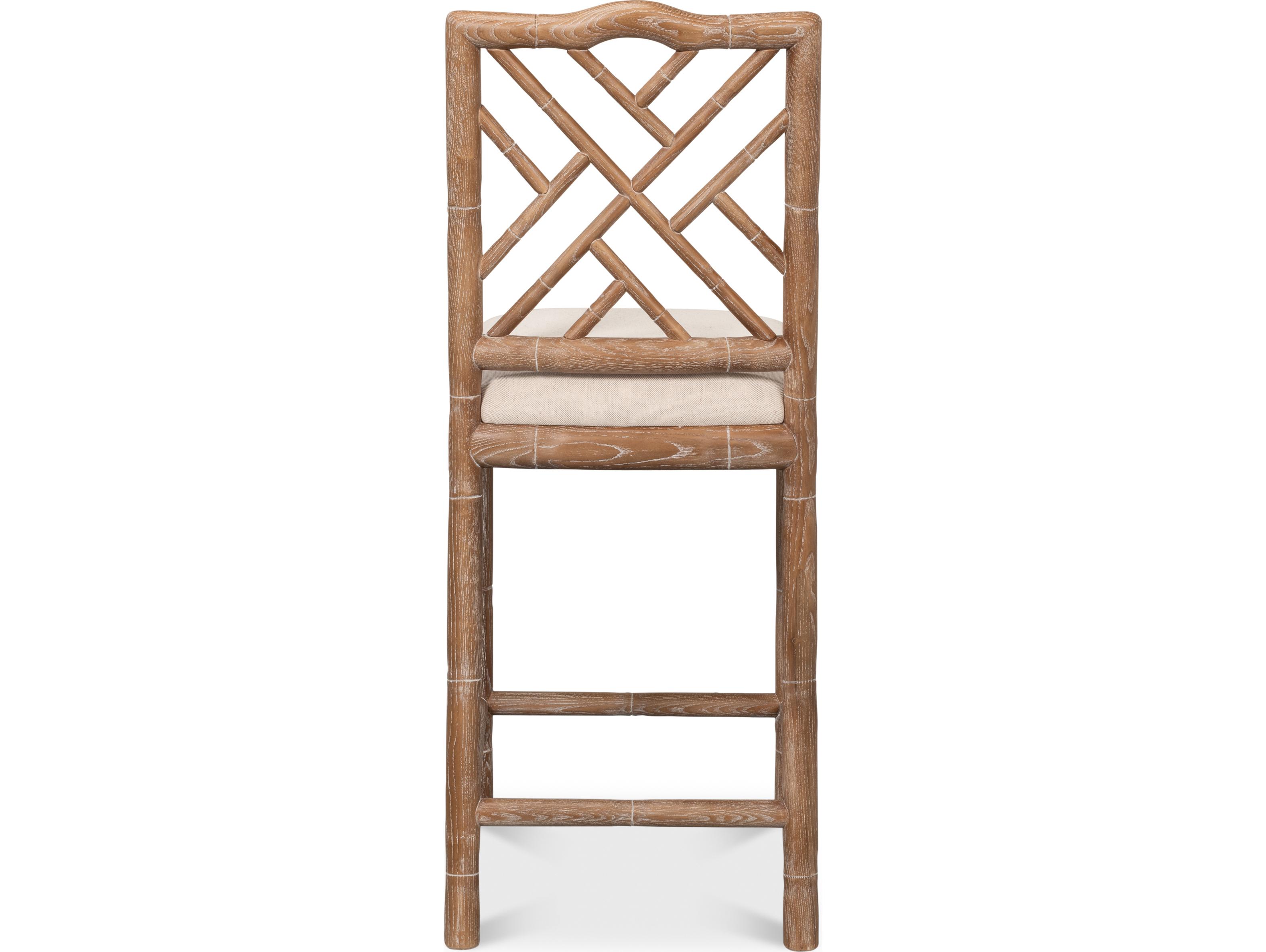 Sarreid Ltd Brighton Counter Stool White Wash