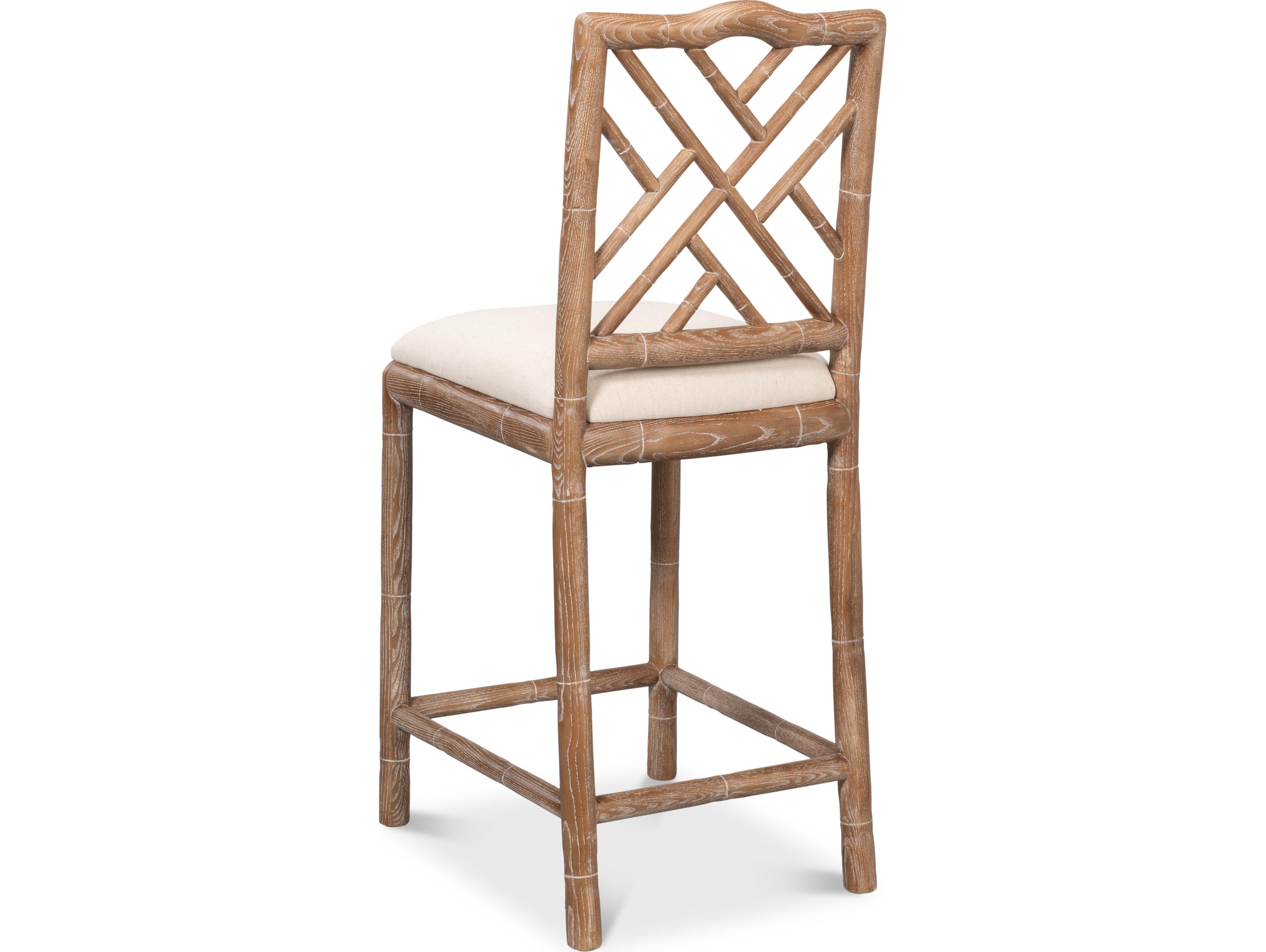 Sarreid Ltd Brighton Counter Stool White Wash