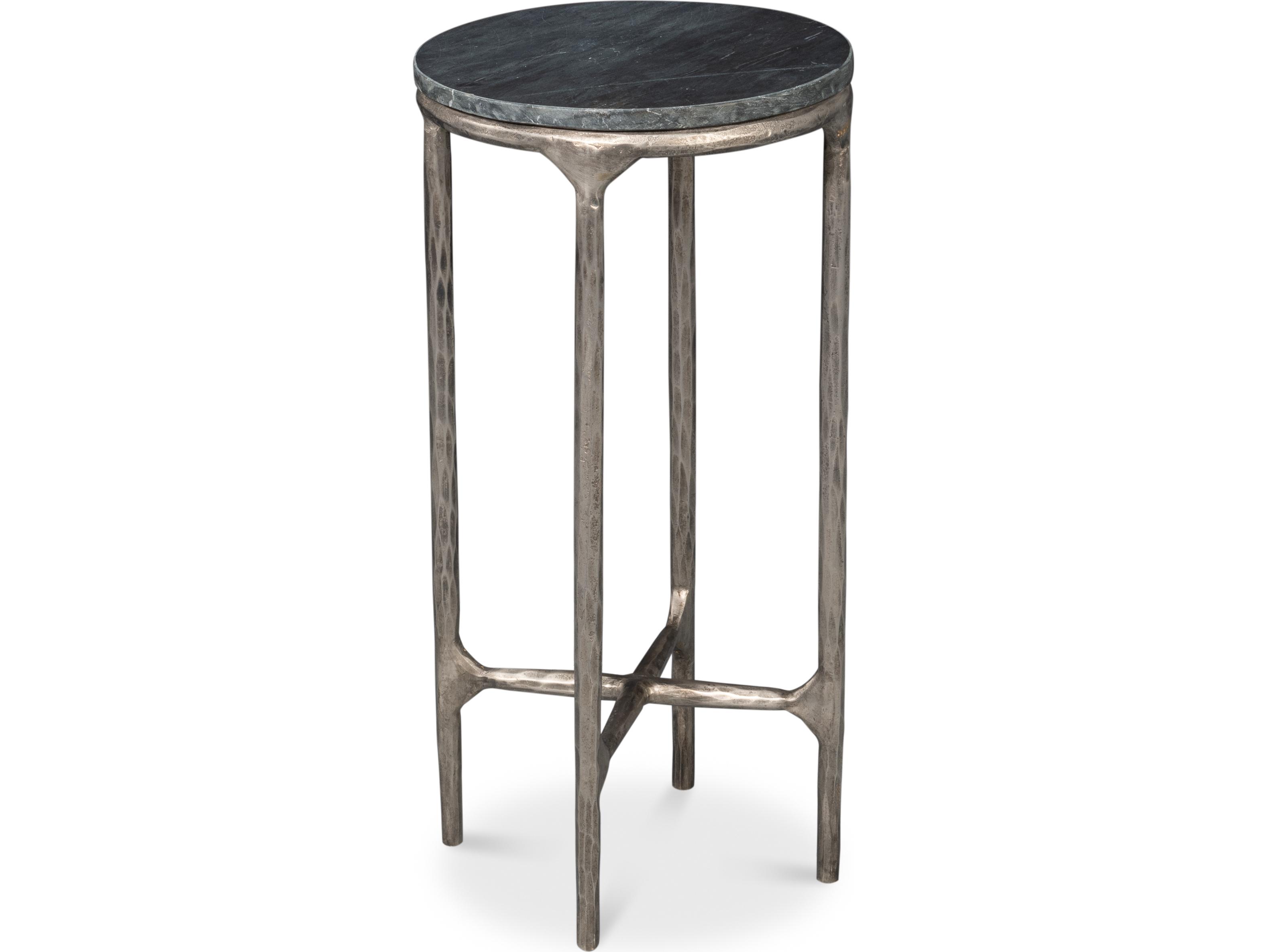 Sarreid Ltd Derrick Iron End Table With Marble Top