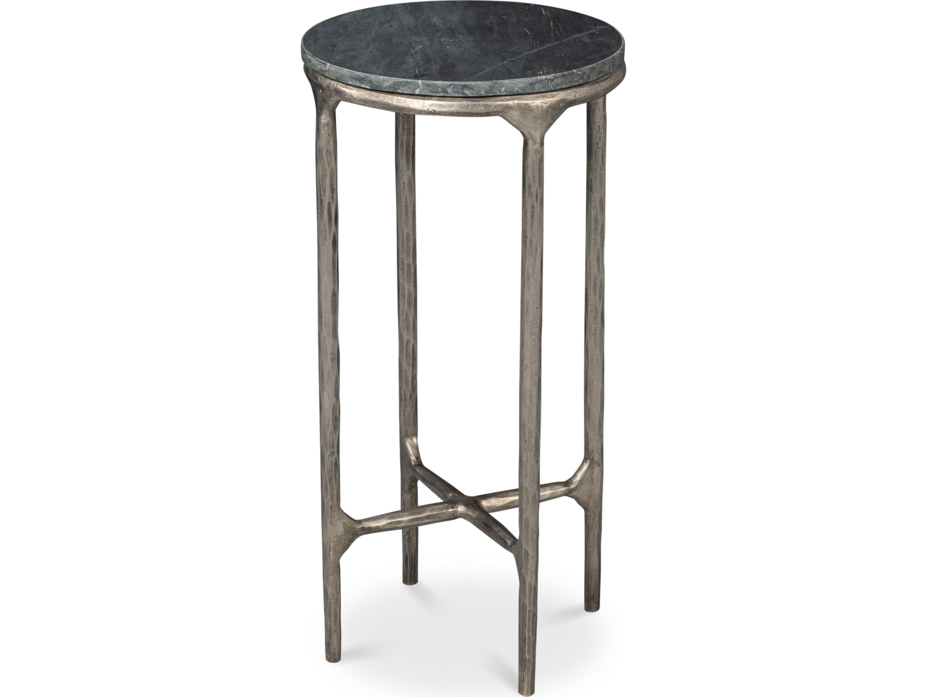 Sarreid Ltd Derrick Iron End Table With Marble Top