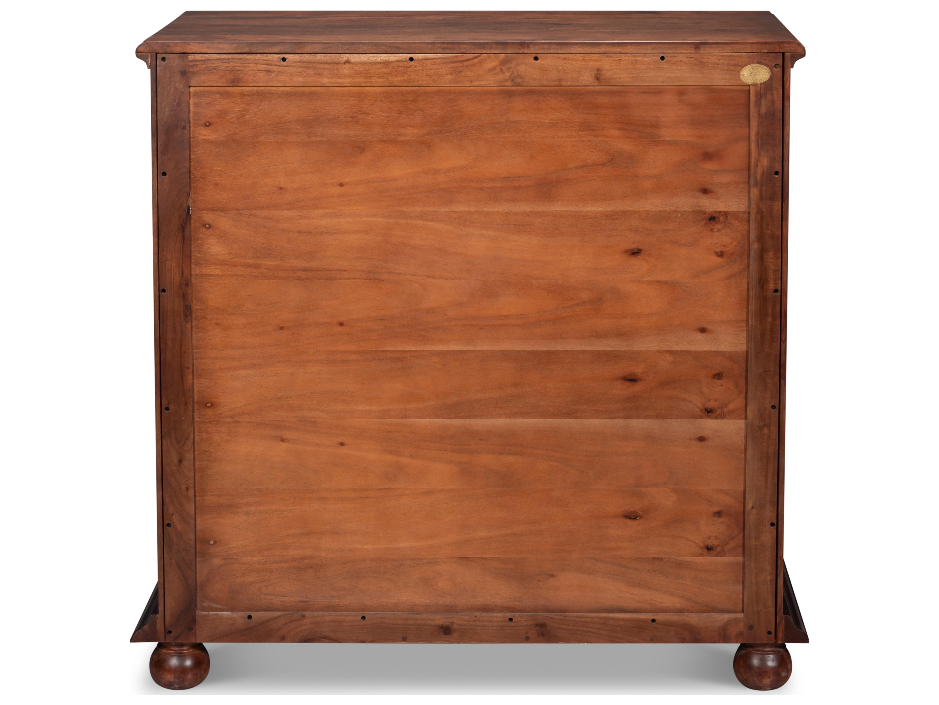 Sarreid Ltd Redford 4-Drawers Brown Acacia Wood Dresser