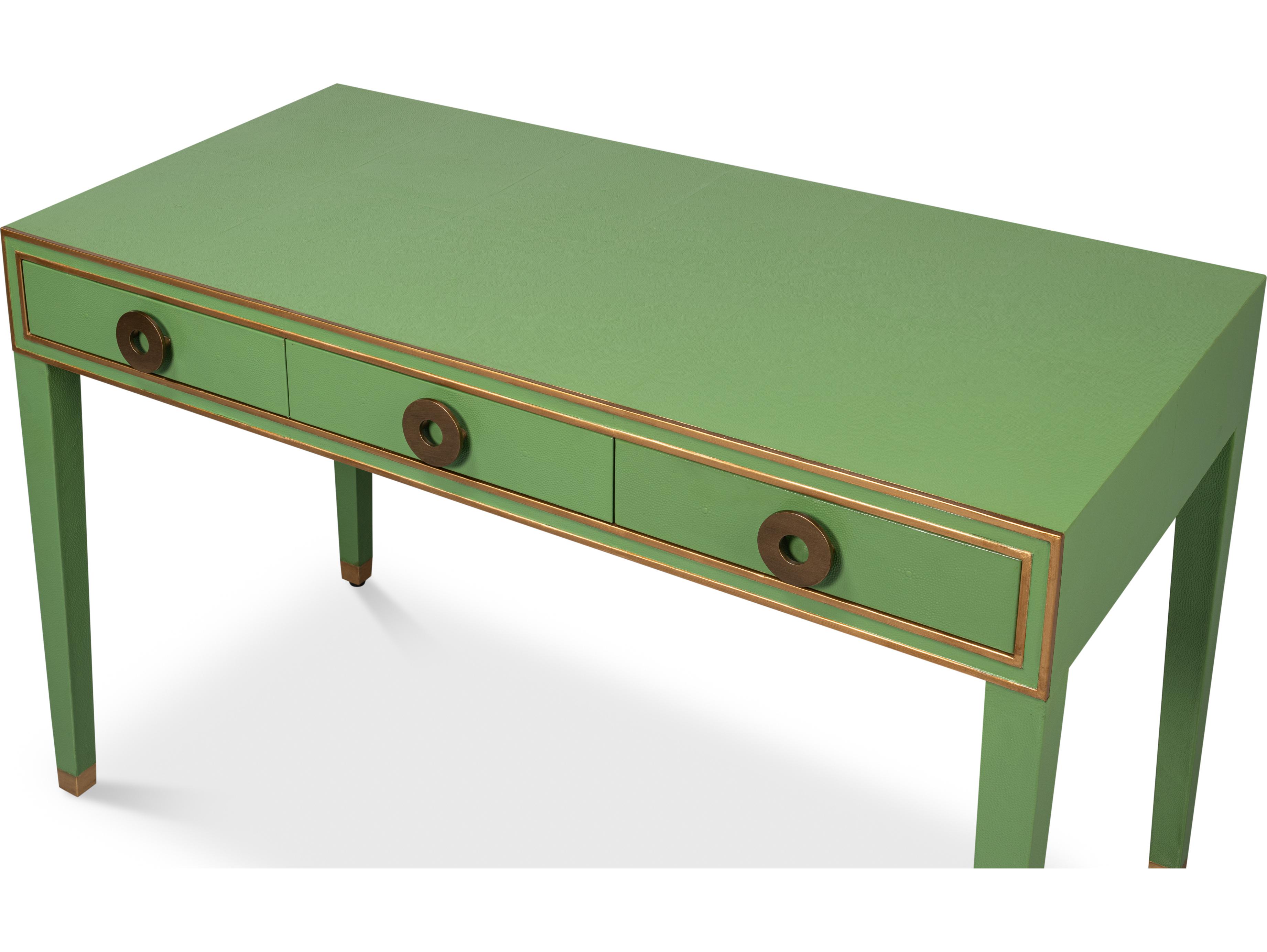 Sarreid Ltd Gabriella Shagreen Desk Table Watercress