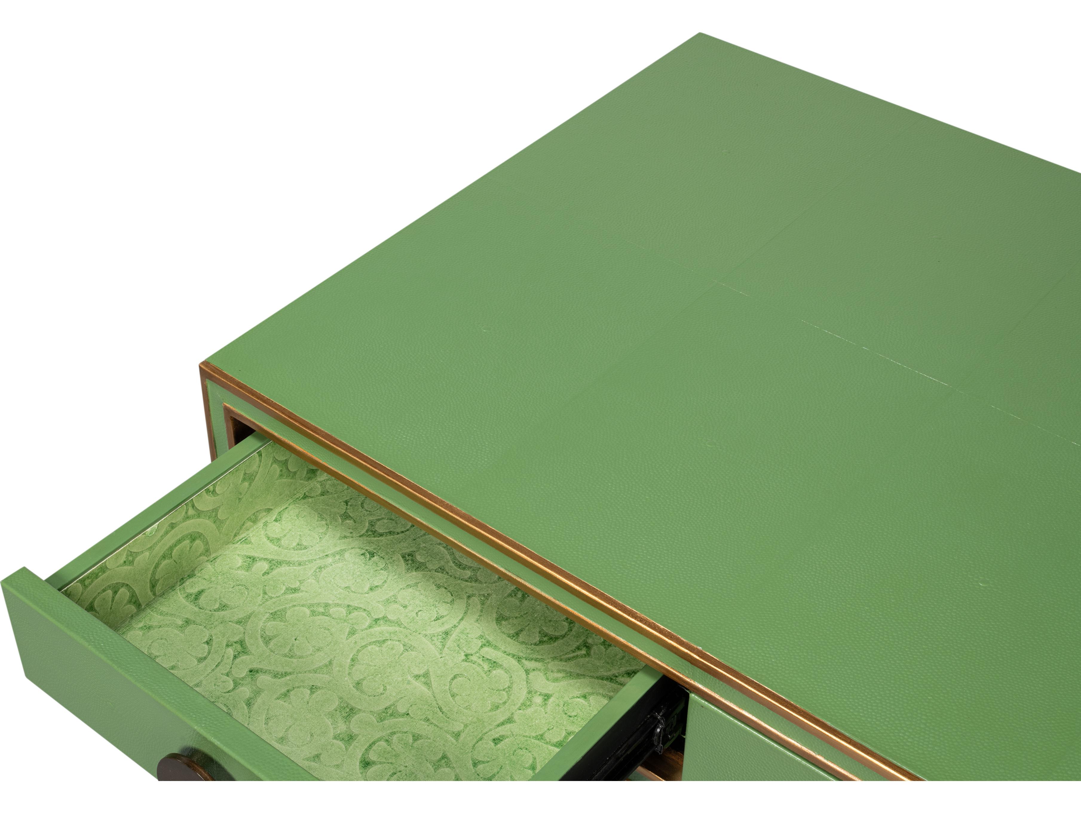 Sarreid Ltd Gabriella Shagreen Desk Table Watercress