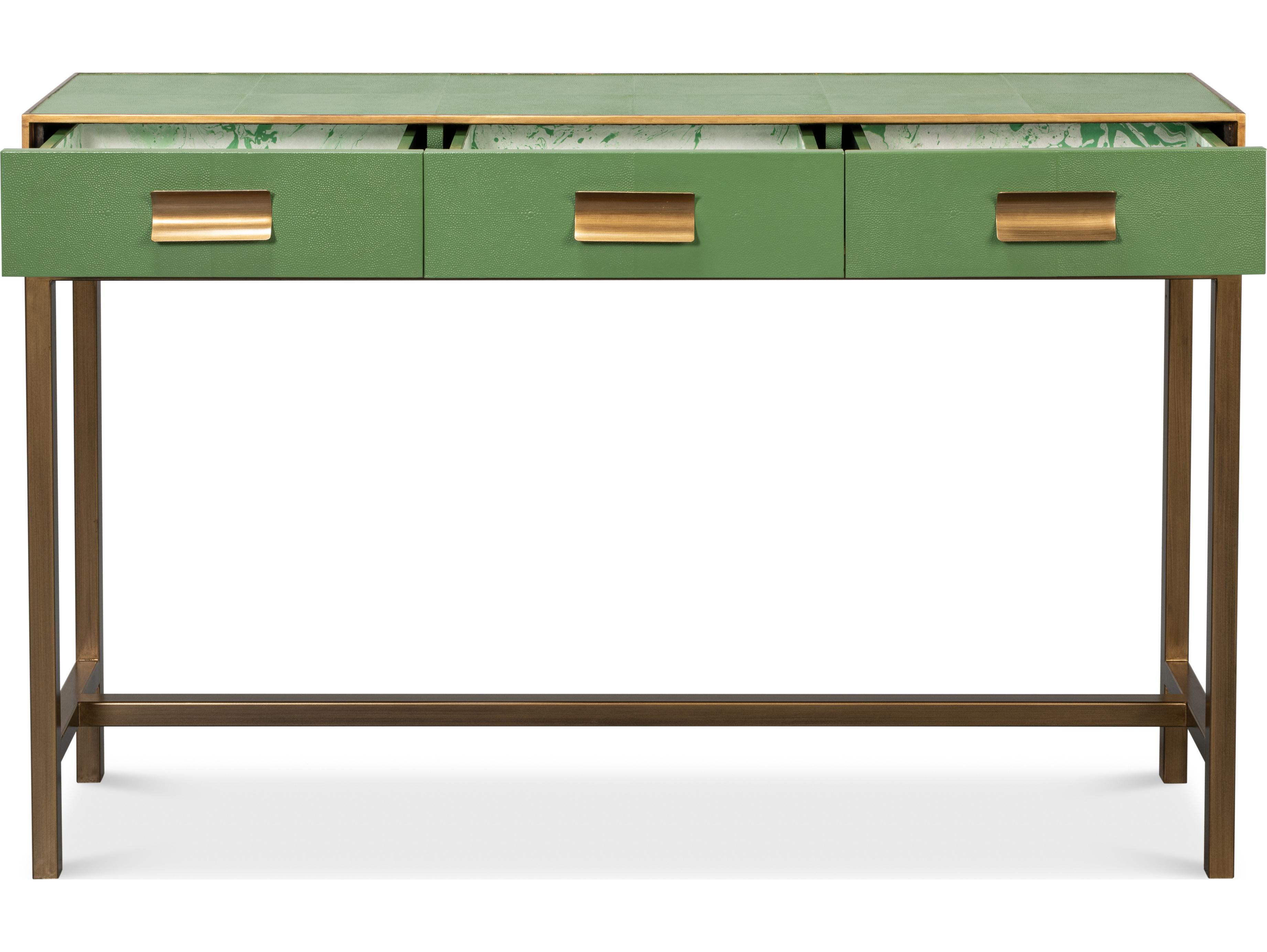 Sarreid Ltd Gideon Shagreen Console Watercress