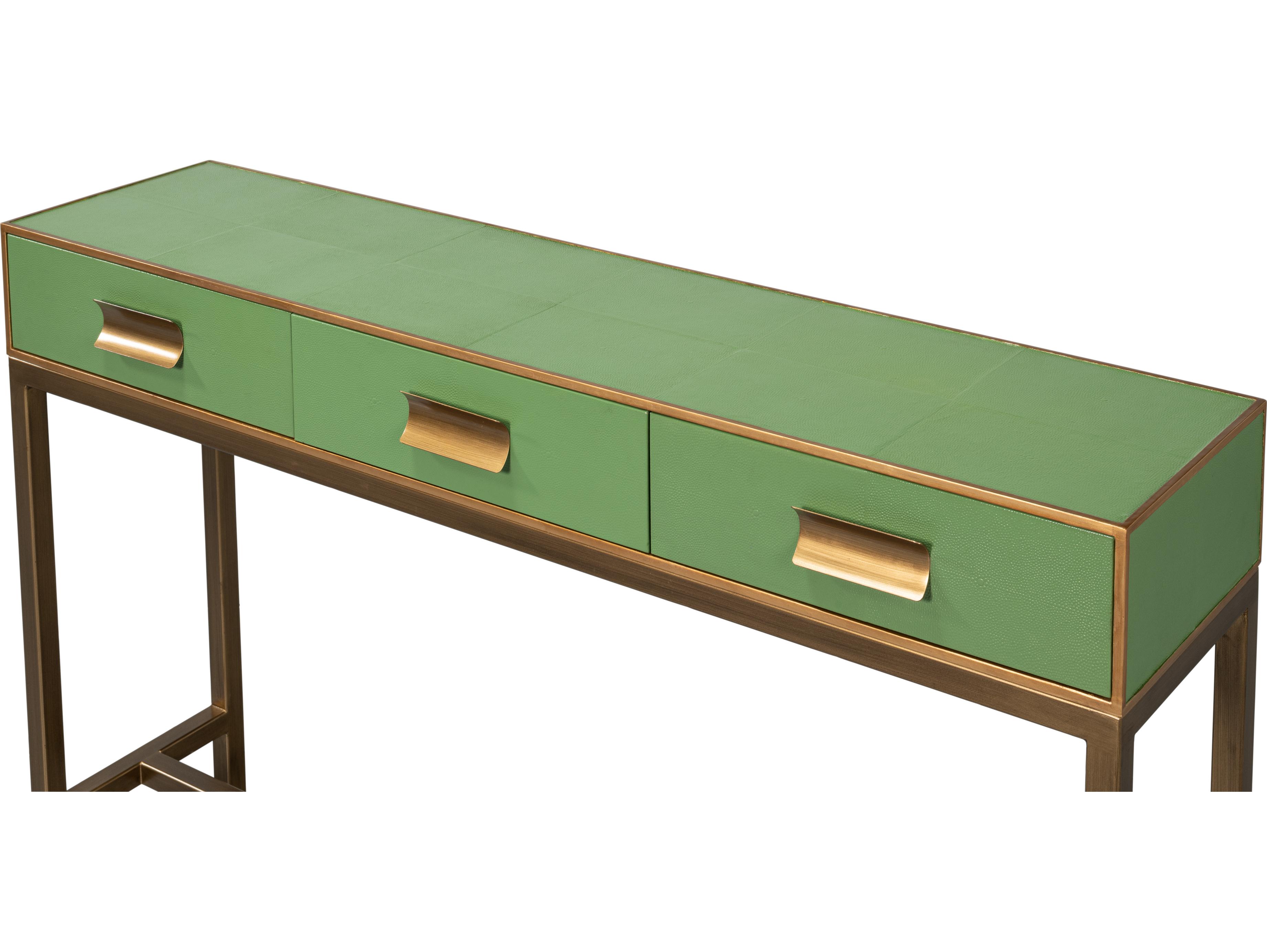 Sarreid Ltd Gideon Shagreen Console Watercress
