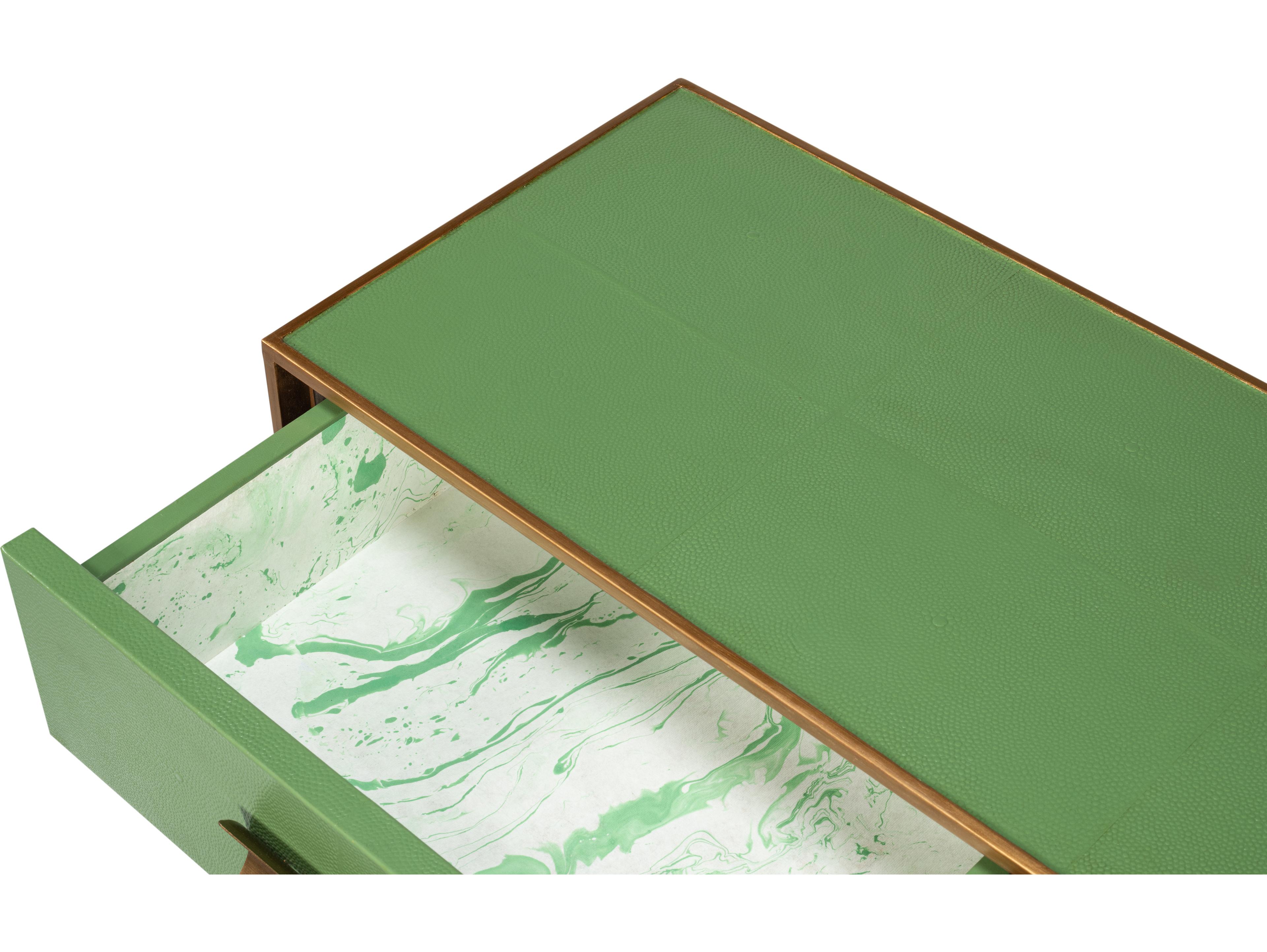 Sarreid Ltd Gideon Shagreen Console Watercress