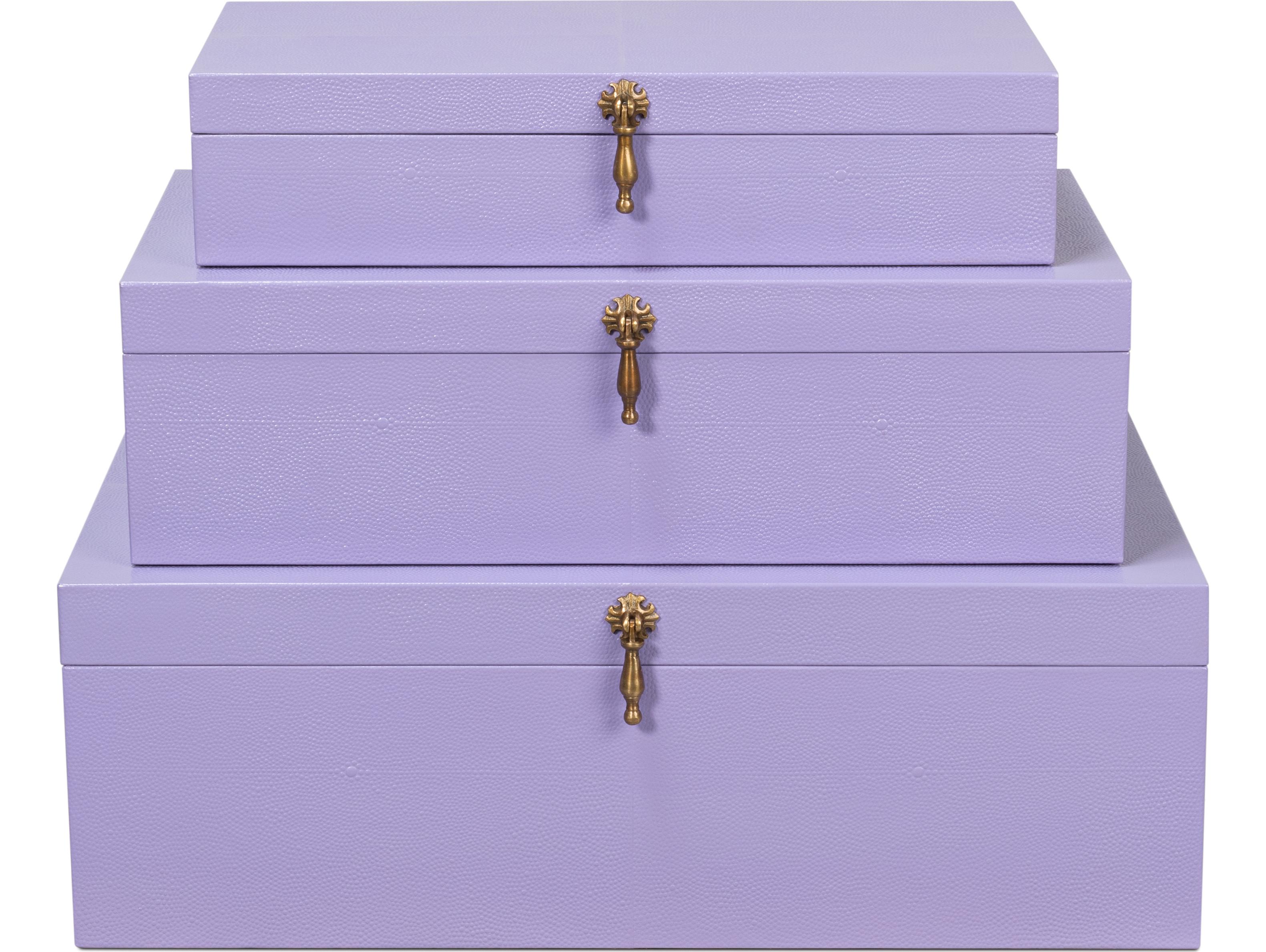 Sarreid Ltd Cosmos Nesting Boxes 3 Lilac
