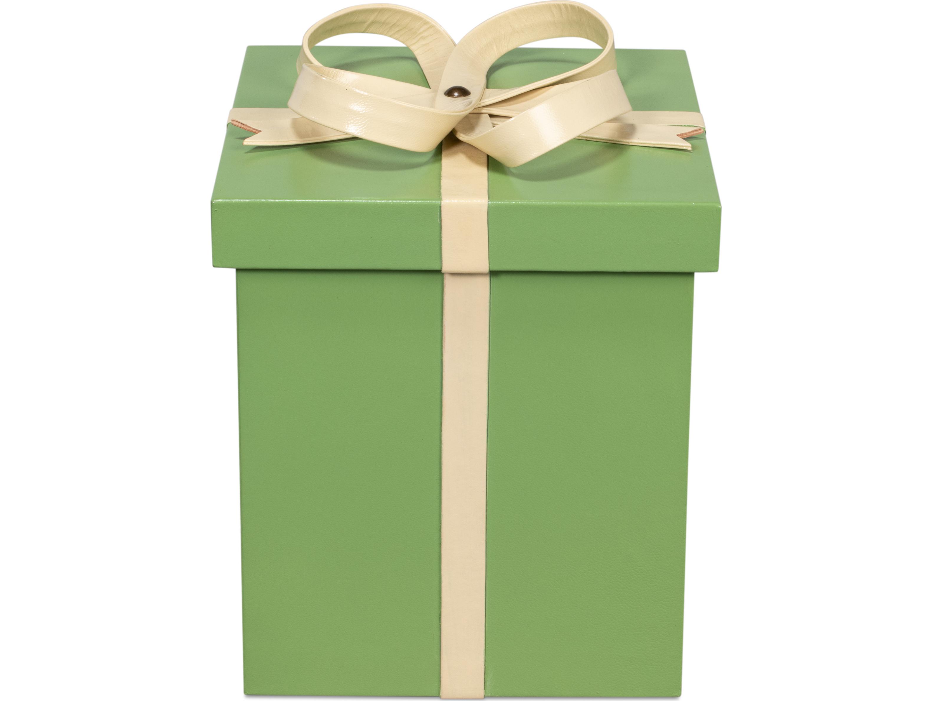 Sarreid Ltd Ferrell Leather Holiday Boxes 3 Green