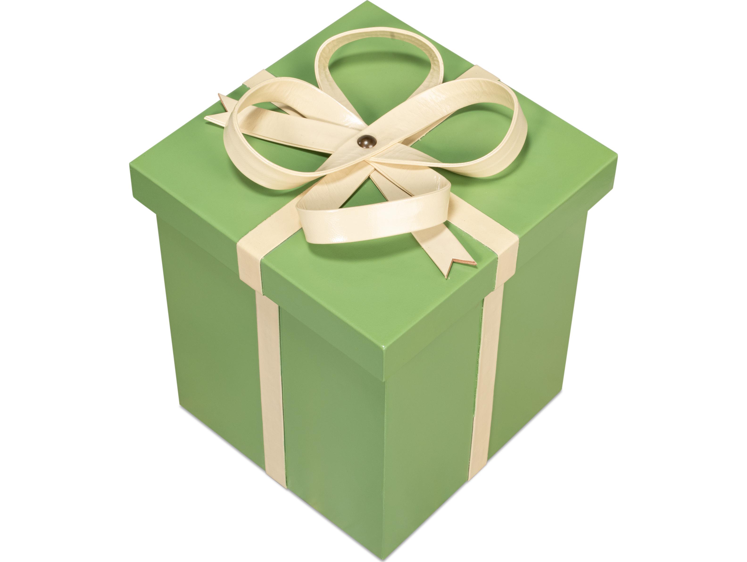 Sarreid Ltd Ferrell Leather Holiday Boxes 3 Green