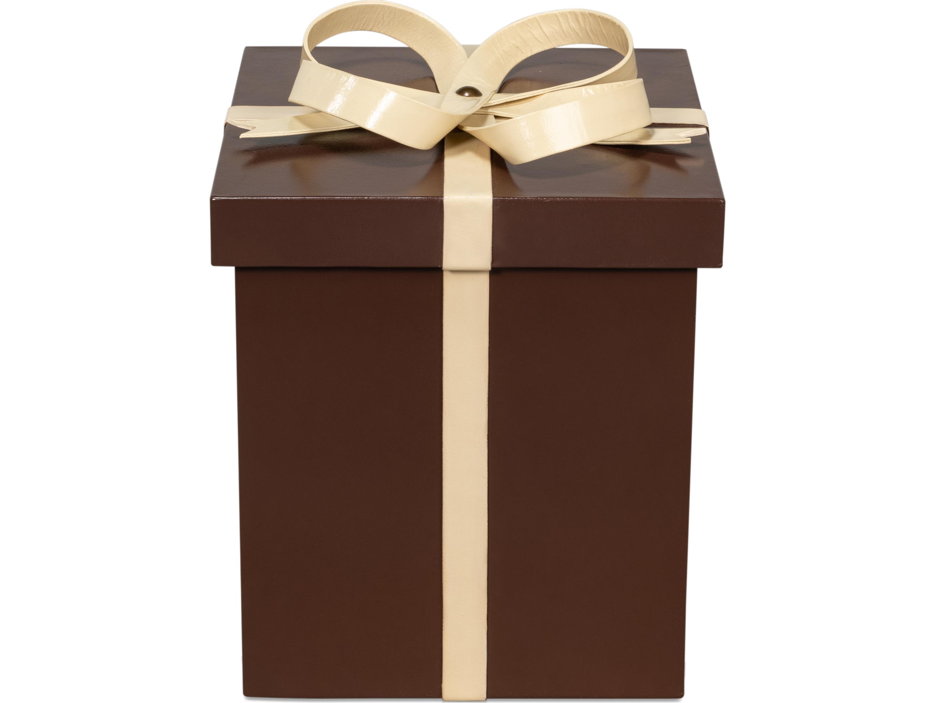 Sarreid Ltd Ferrell Leather Holiday Boxes 3 Choco