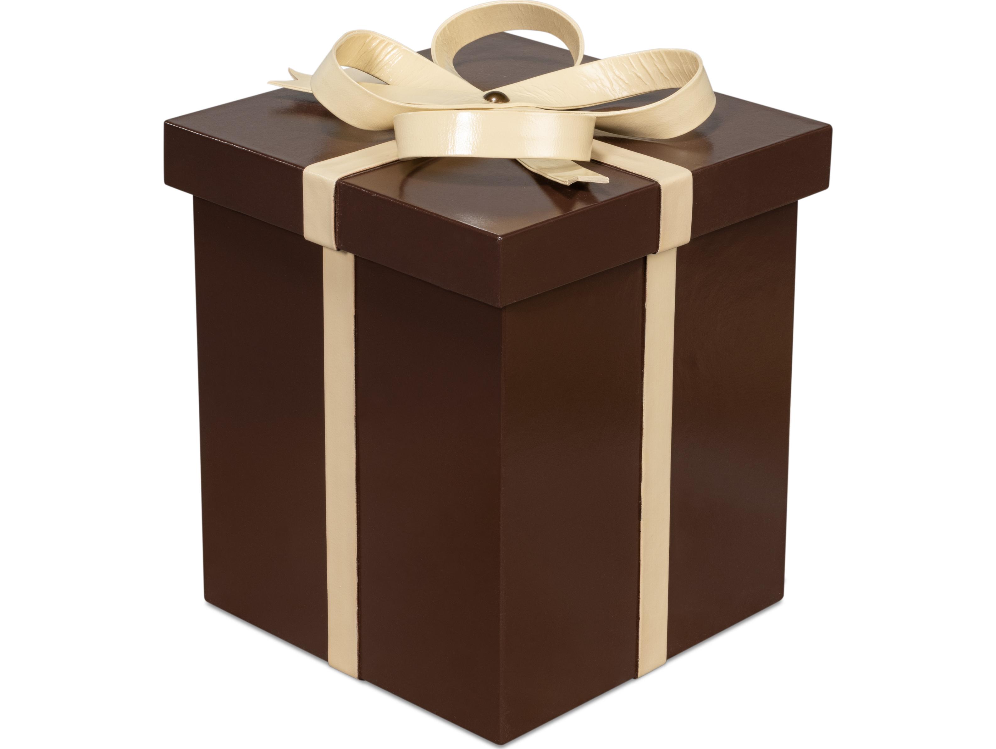 Sarreid Ltd Ferrell Leather Holiday Boxes 3 Choco